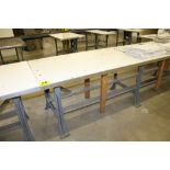 STEEL FRAME WORK BENCH 120" X 36" X 33"