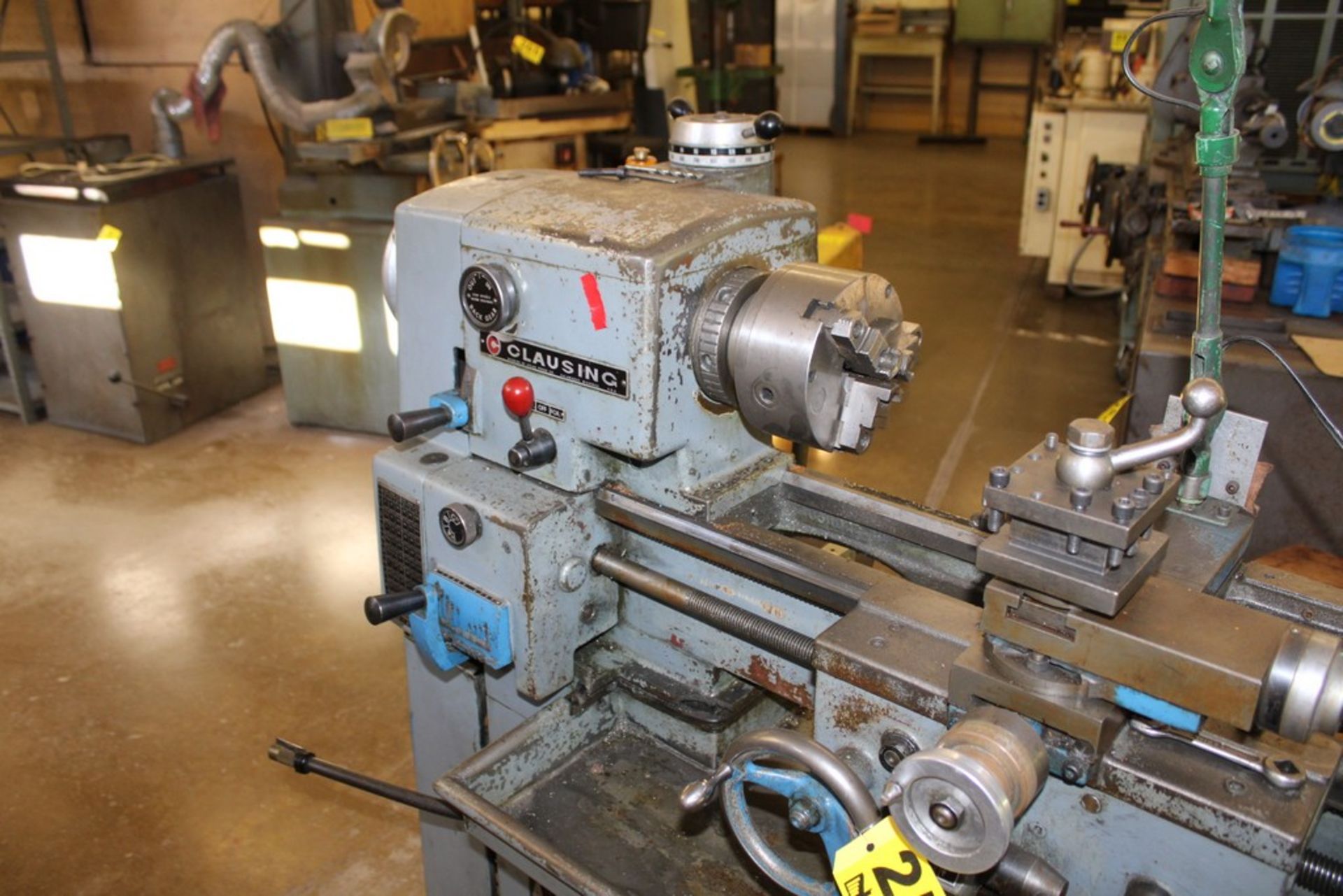 CLAUSING 12"X36" MODEL 5914 TOOLROOM LATHE, S/N 501411, 2,000 RPM SPINDLE, WITH 3-JAW CHUCK, INCH - Image 2 of 6