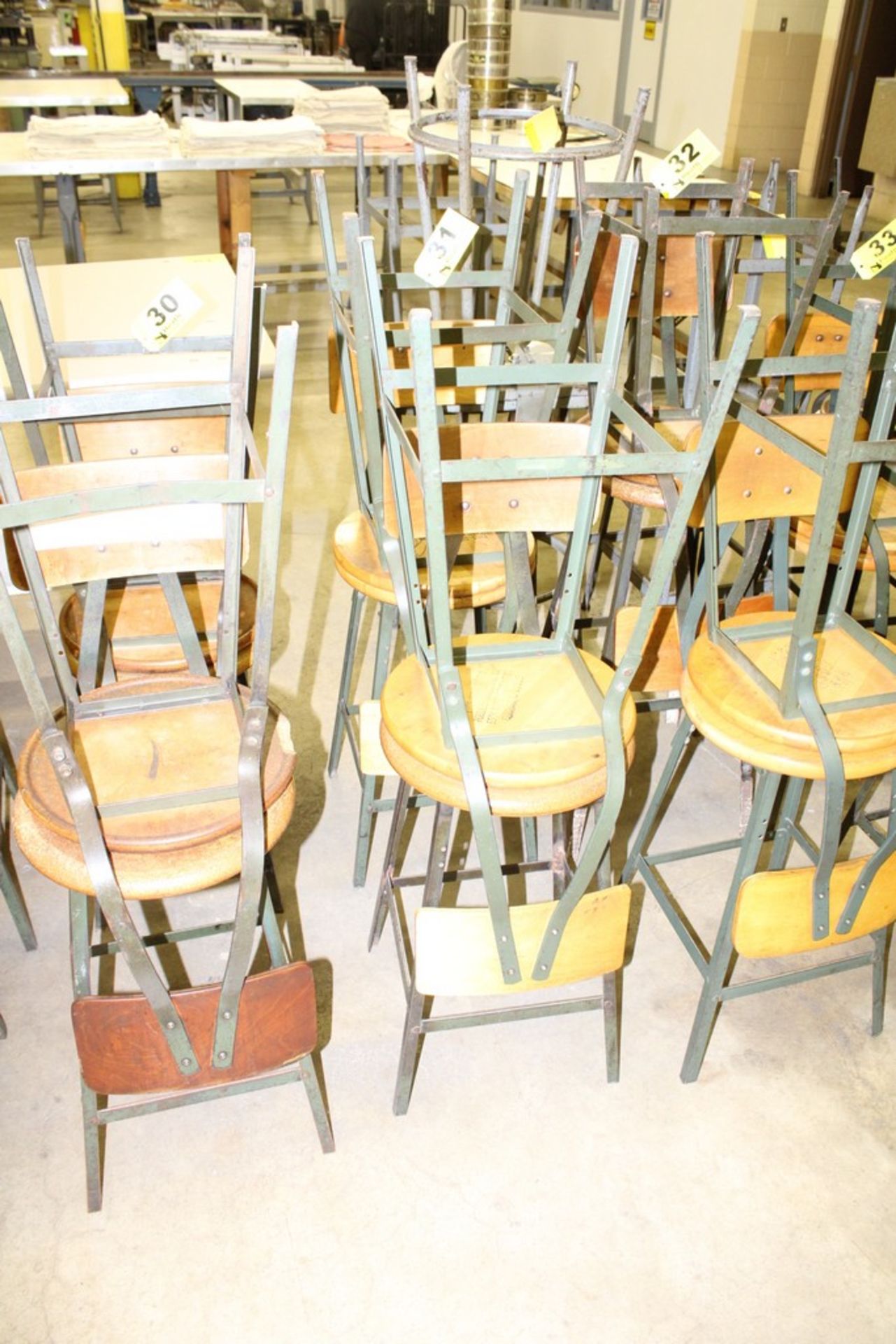 (4) POLLARD BROS SHOP STOOLS