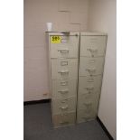 (2) FIVE DRAWER STEEL FILE CABINETS