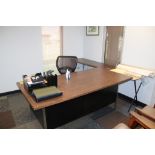 OFFICE DESK & CHAIR, TABLE 72" X 36" X 30"