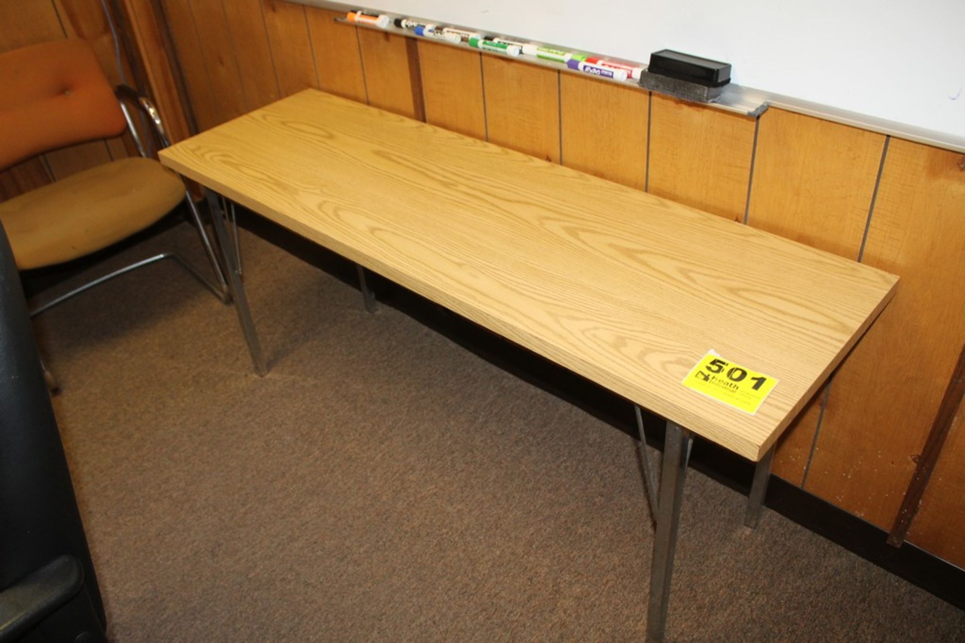 (2) OFFICE TABLES 60" X 18" X 29" & DRY ERASE BOARD - Image 2 of 2