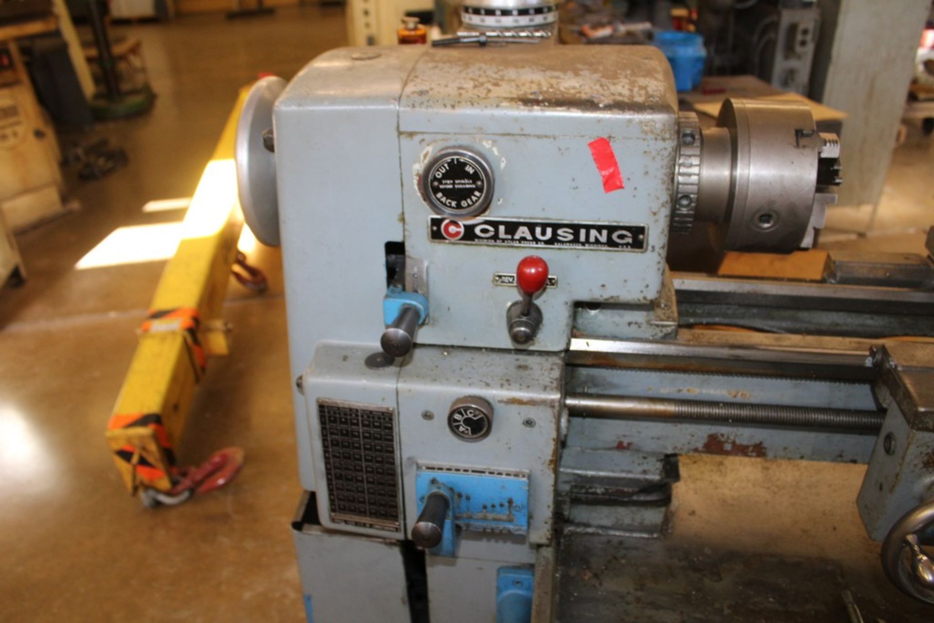 CLAUSING 12"X36" MODEL 5914 TOOLROOM LATHE, S/N 501411, 2,000 RPM SPINDLE, WITH 3-JAW CHUCK, INCH - Image 6 of 6
