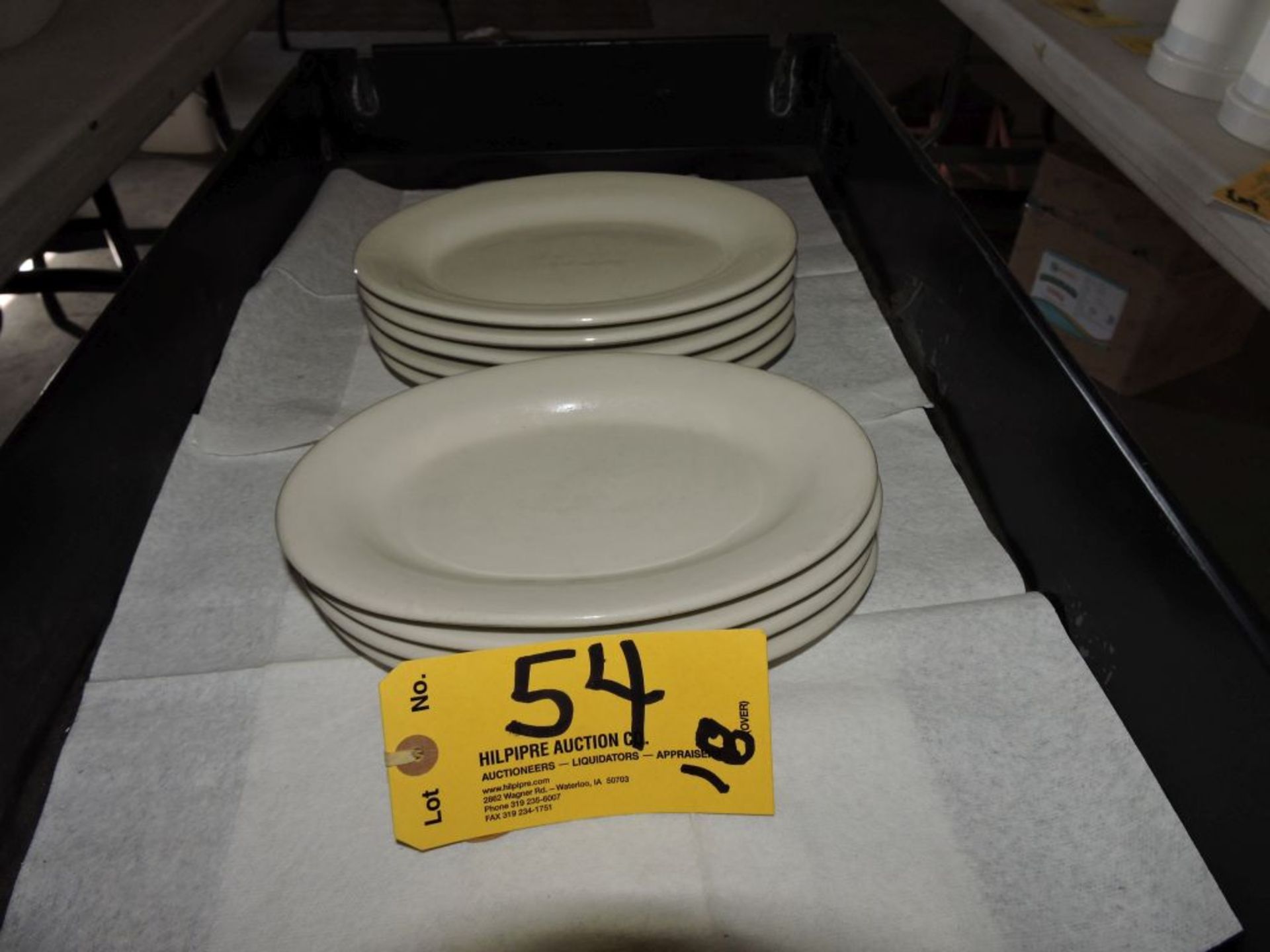 China steak plates, 9" x 6".