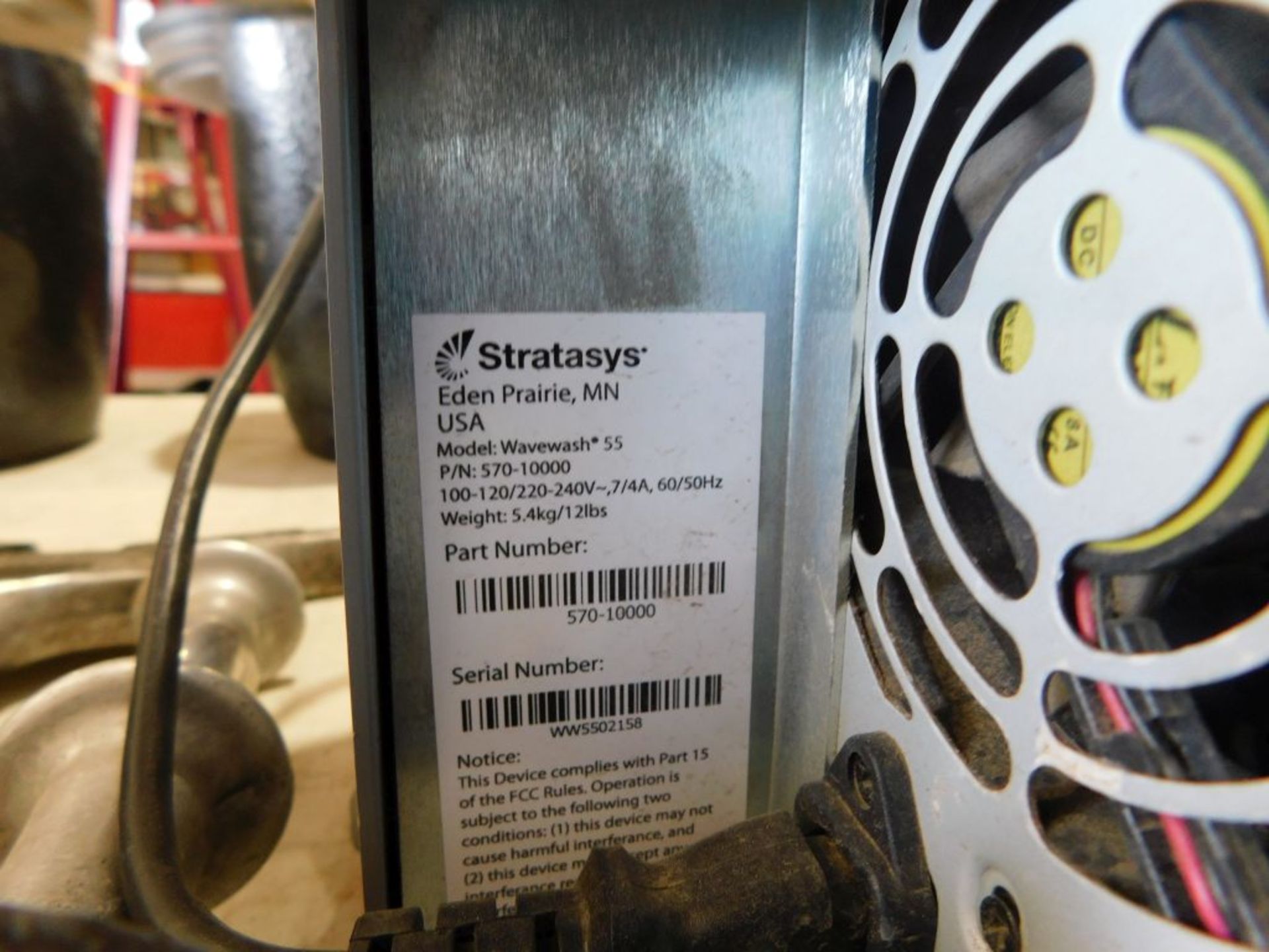 Stratasys 3D cleaning system, model Wavewash No. 55., sn WW5502158. - Image 4 of 5