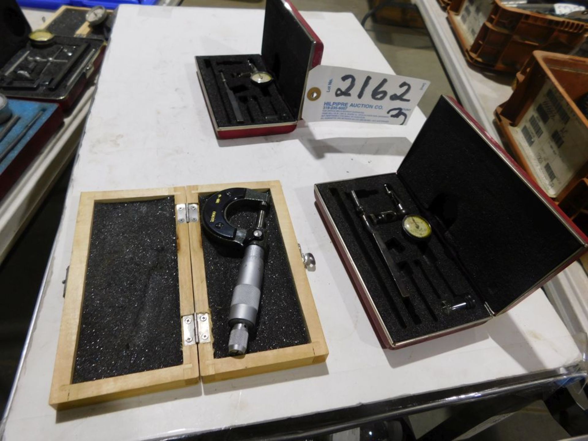 Micrometers (3), Starret gauges.