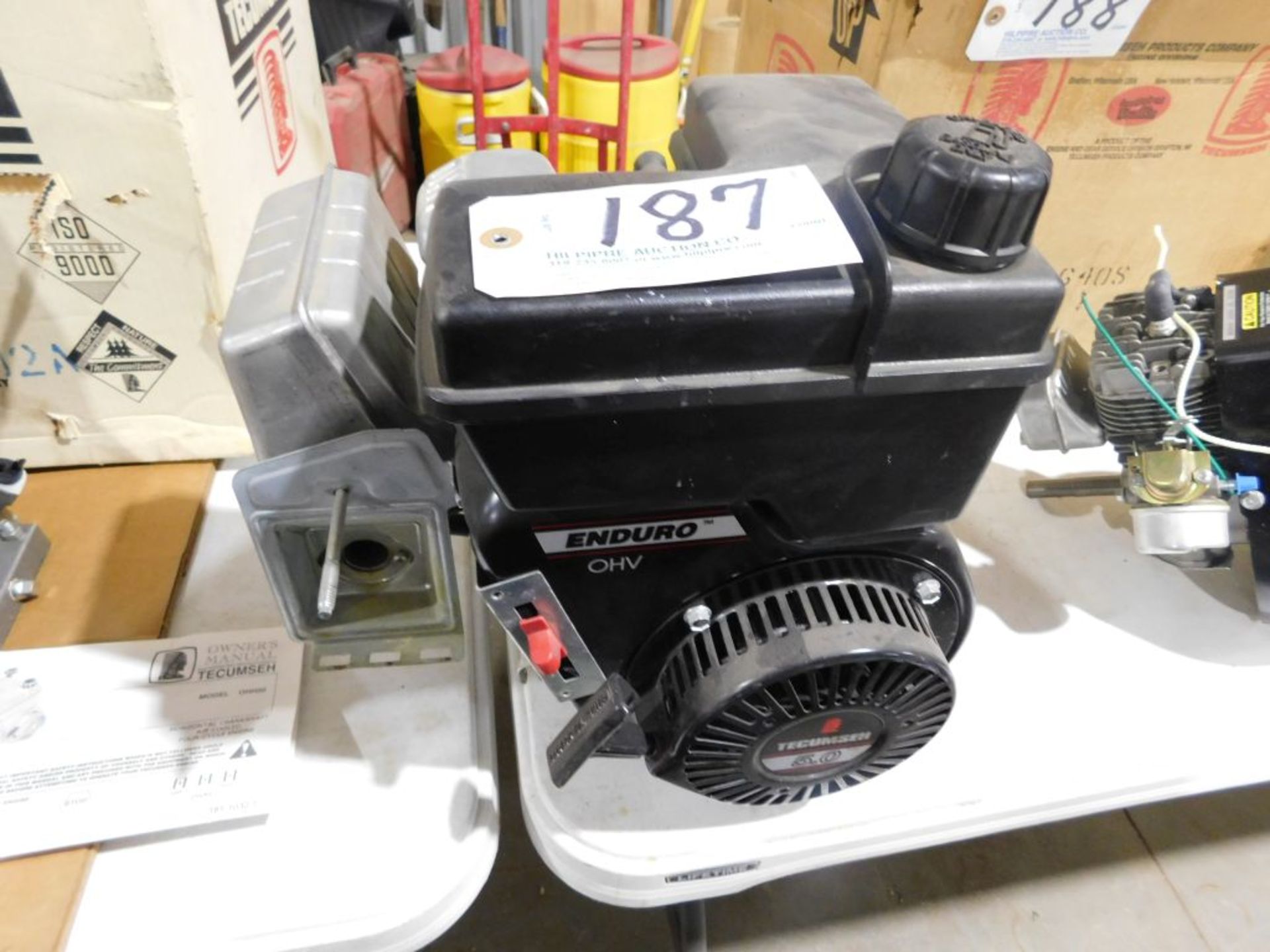 Tecumseh 5.0 hp engine, #205100, old stock, missing air cleaner, (New).