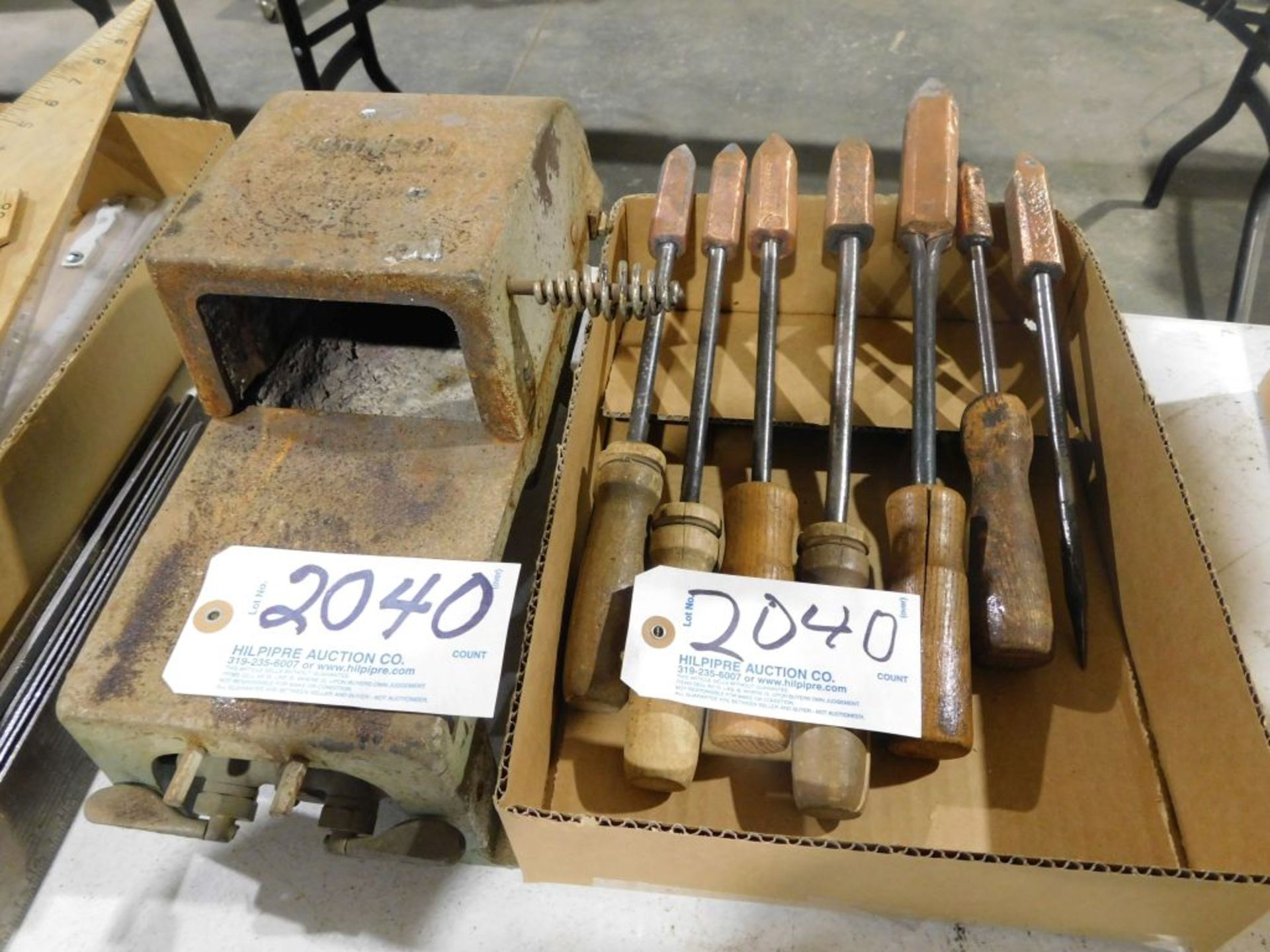 Solder oven and (approx. 8) Johnson solder irons.
