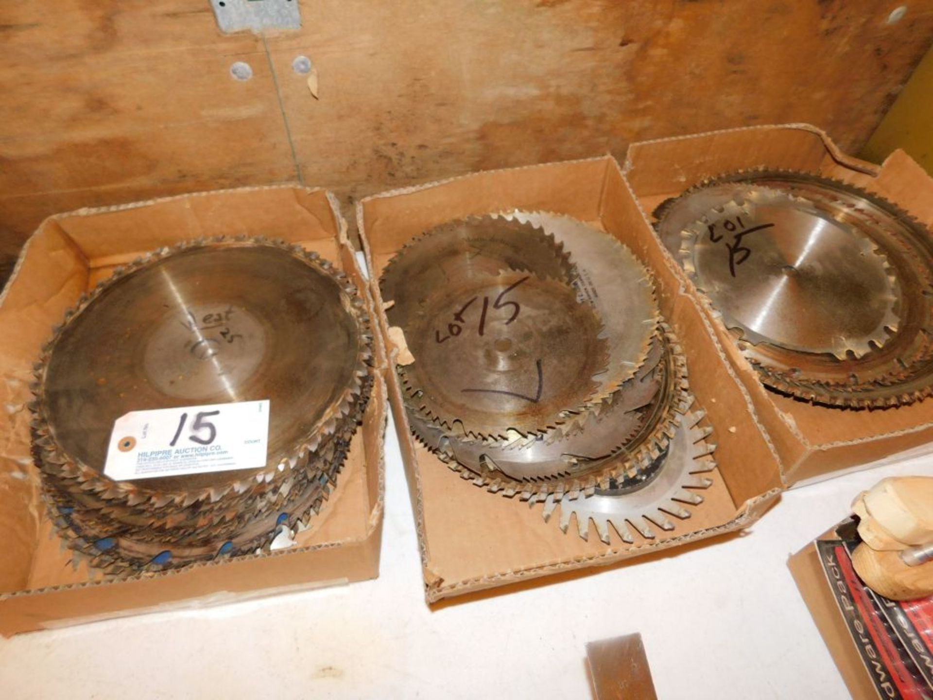 Saw blades, (used) up to 12", (apprx. 30).