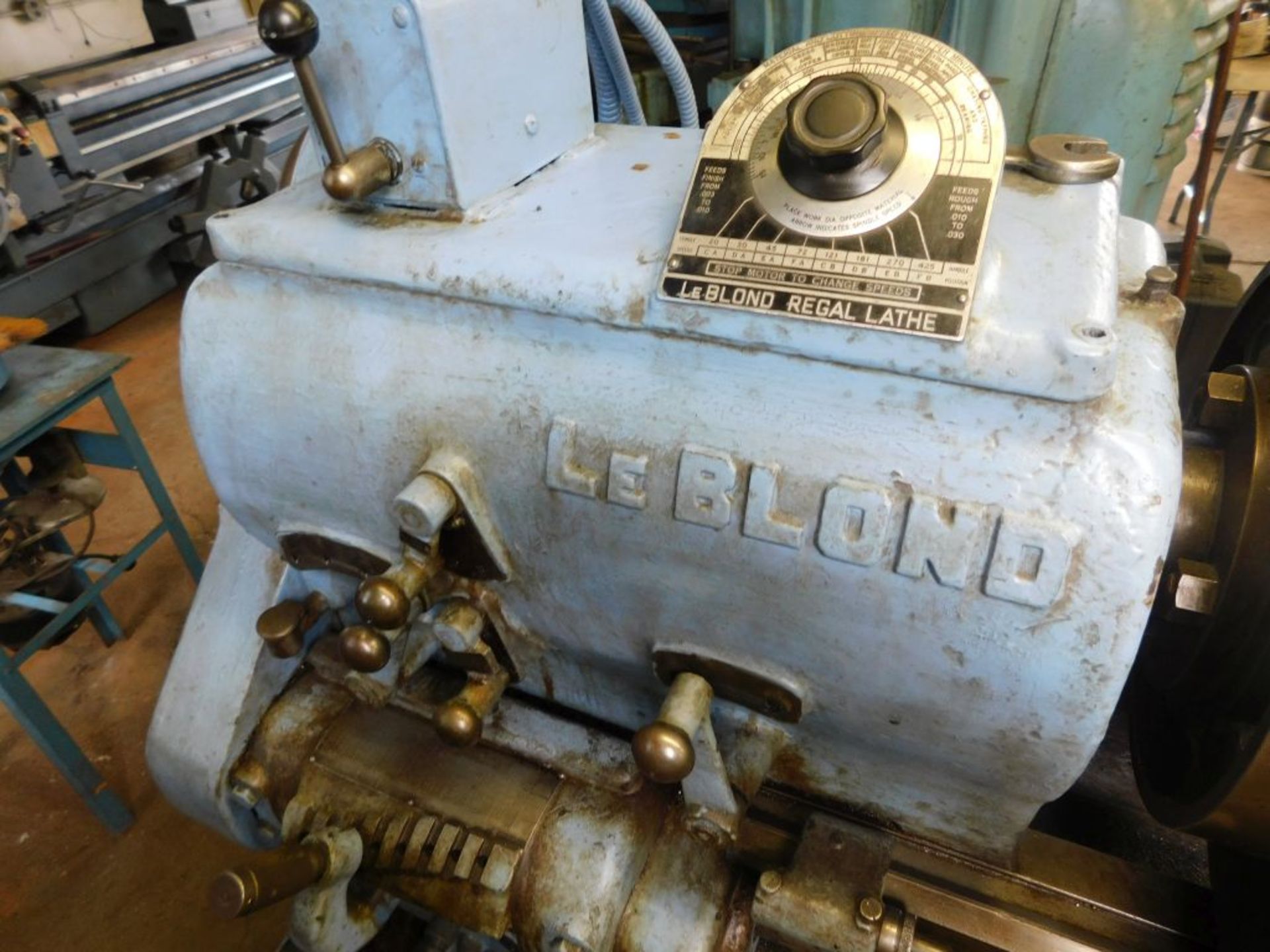 Leblond Regal gear head engine lathe ACG, 17" swing x 8 ft. - Bild 4 aus 13