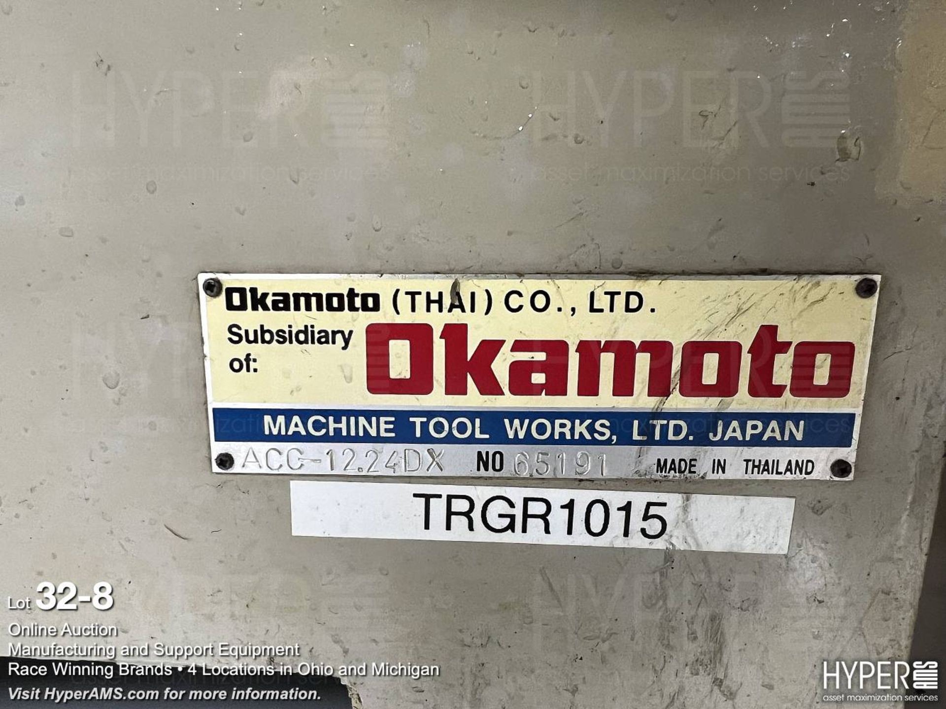 Okamoto ACC12-24DX Grind-X surface grinder - Image 8 of 11