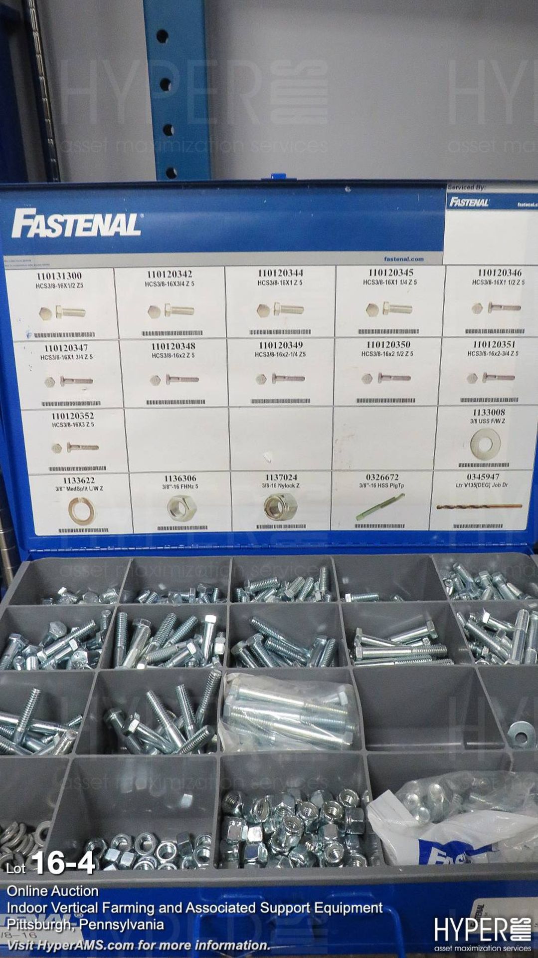 FASTENAL (4) drawer cabinet w/screws/bolts - Image 4 of 5