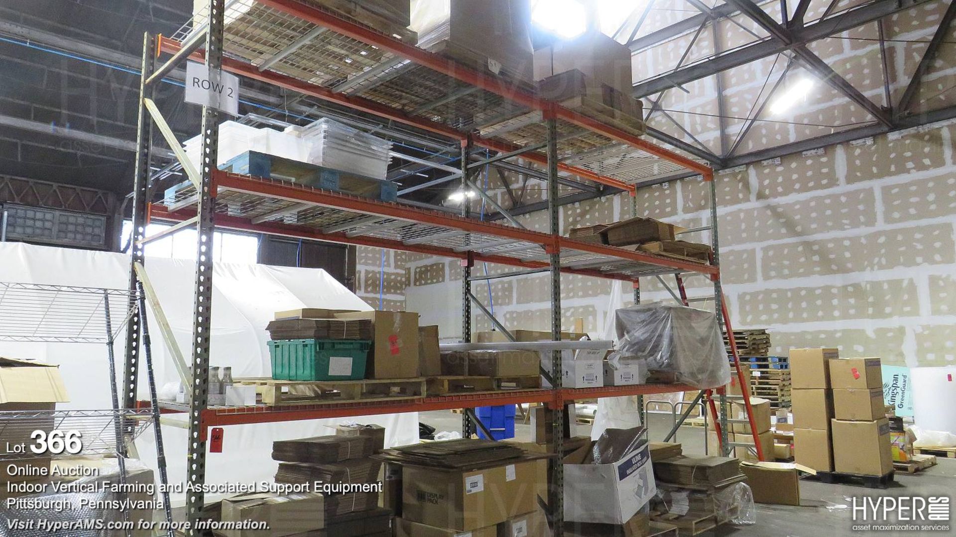 (2) sections pallet racking