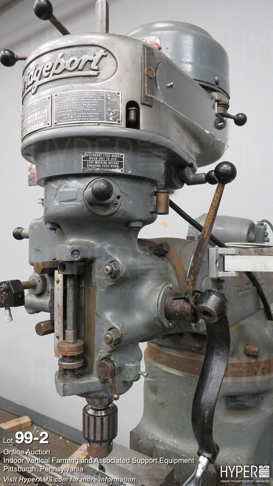 Bridgeport 1 HP vertical mill - Image 2 of 16