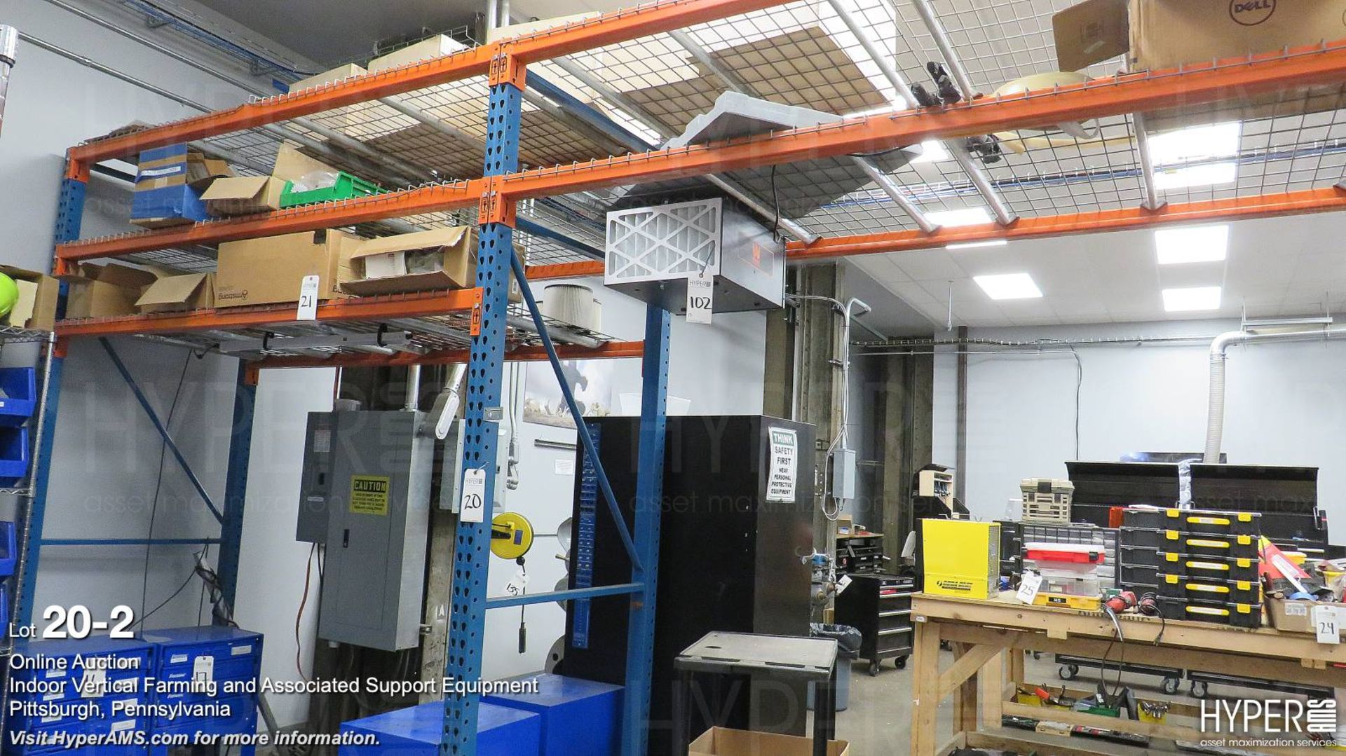 (3) sections pallet racking