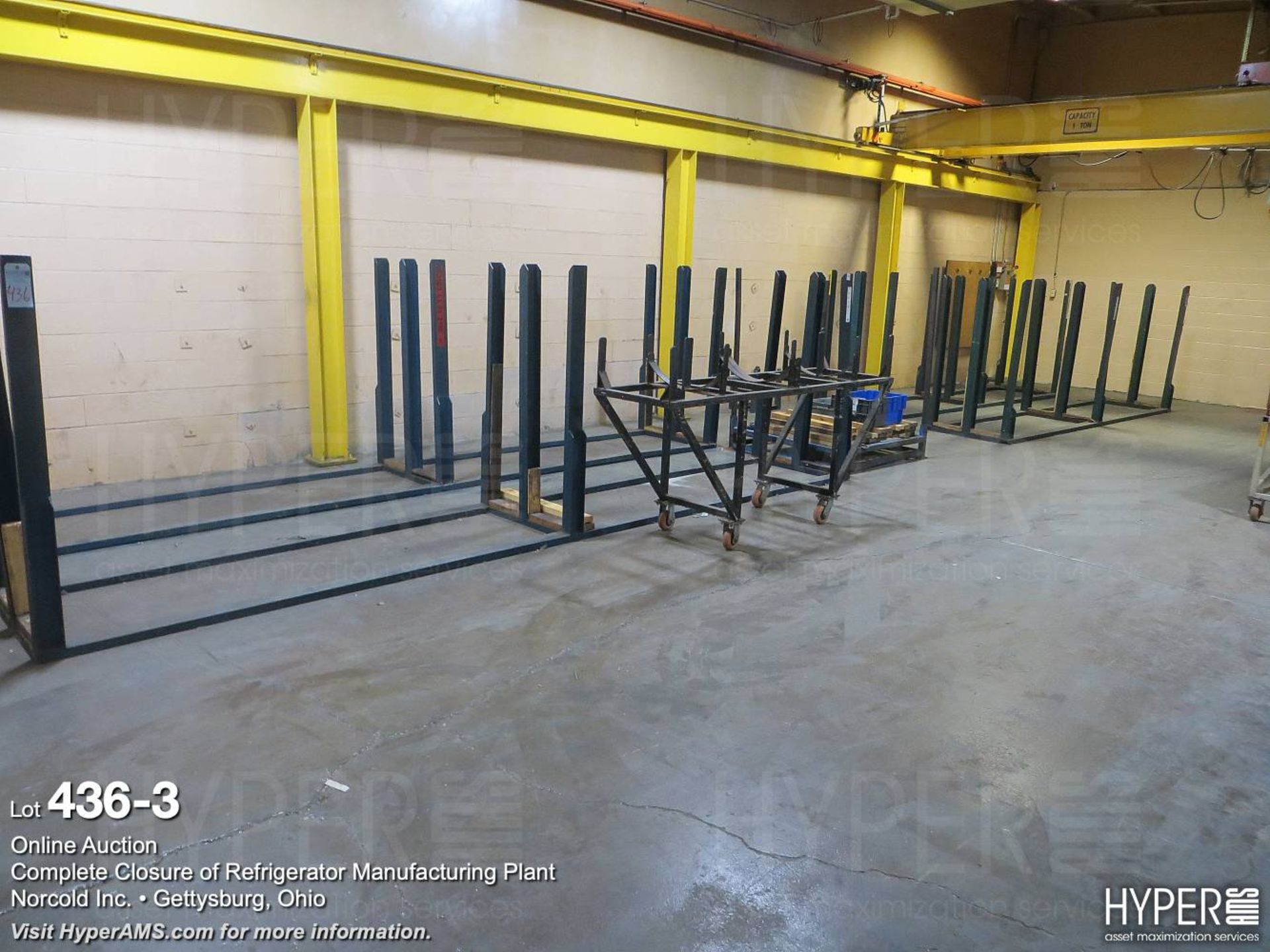 (lot) 10' steel stock racks w/tubing - Image 4 of 16