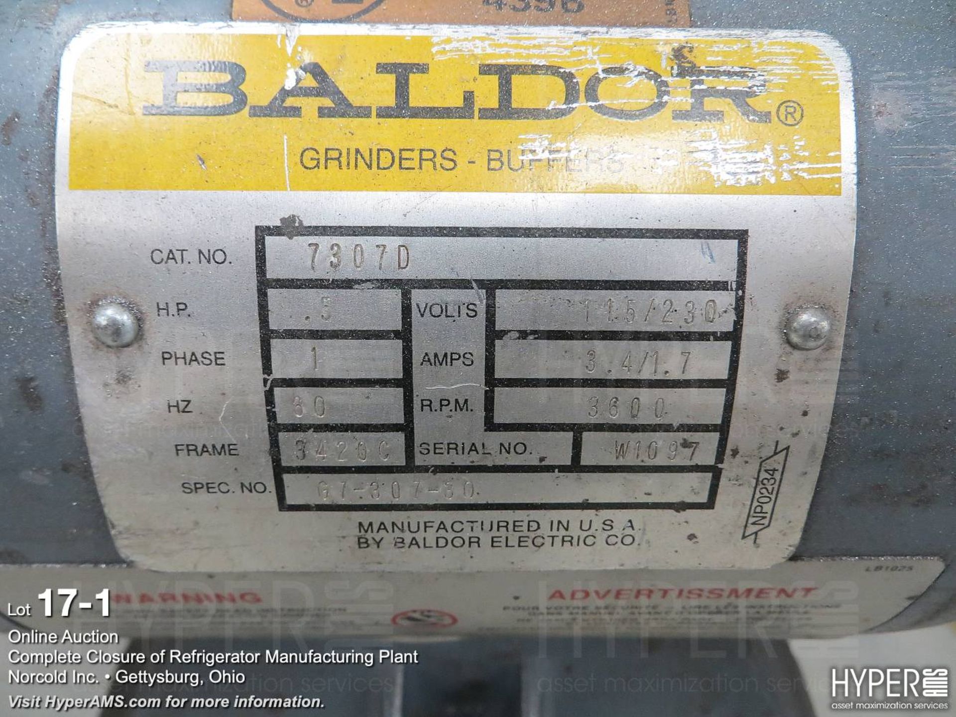 Baldor double ended grinder - Image 2 of 2