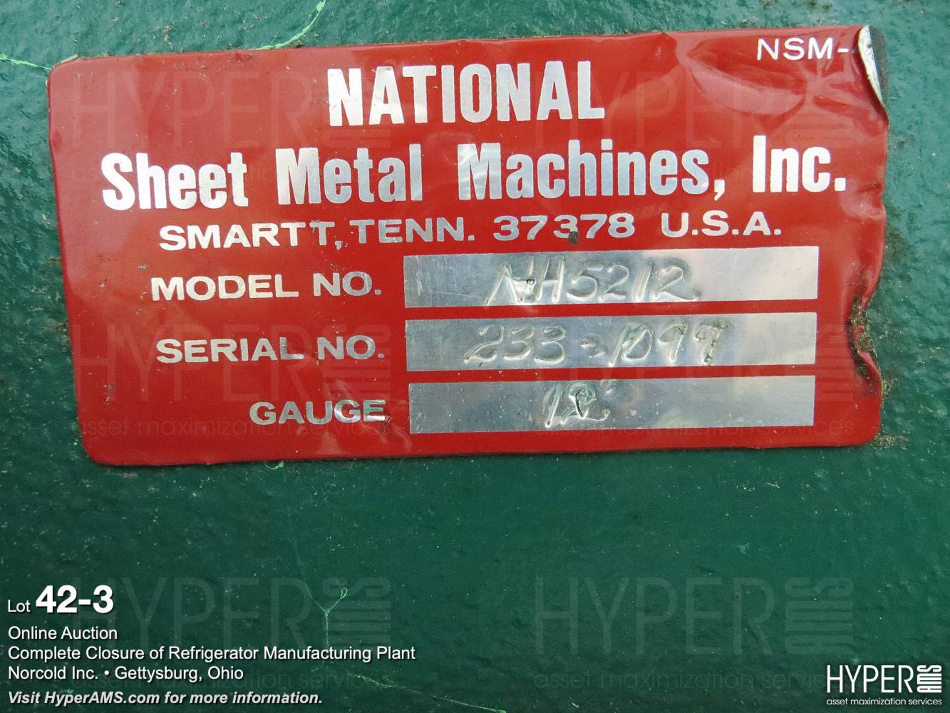 National 52" hydraulic 12 gauge shear - Image 4 of 4