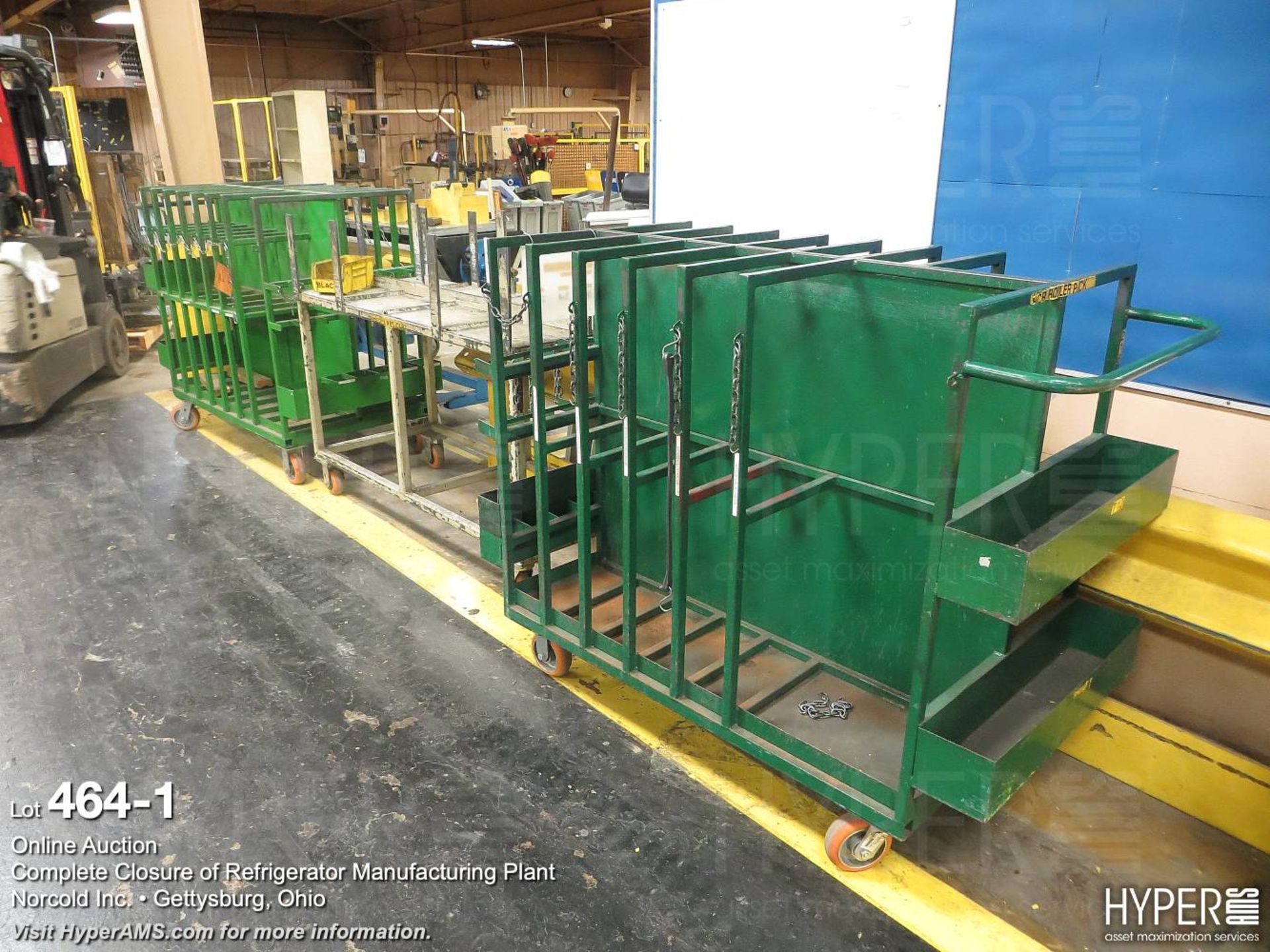 (3) steel parts carts on wheels - Image 2 of 2