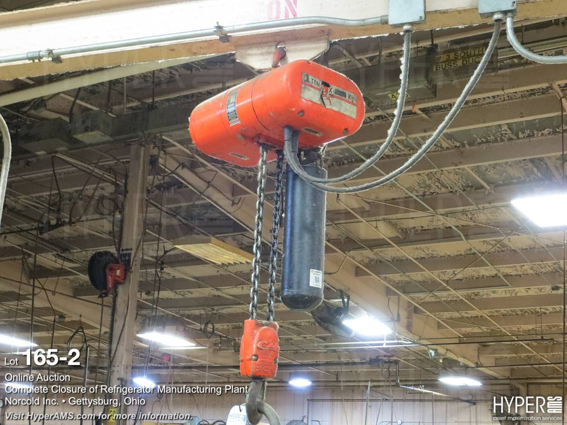 Material tipper w/ 2-ton CM hoist - Image 3 of 4