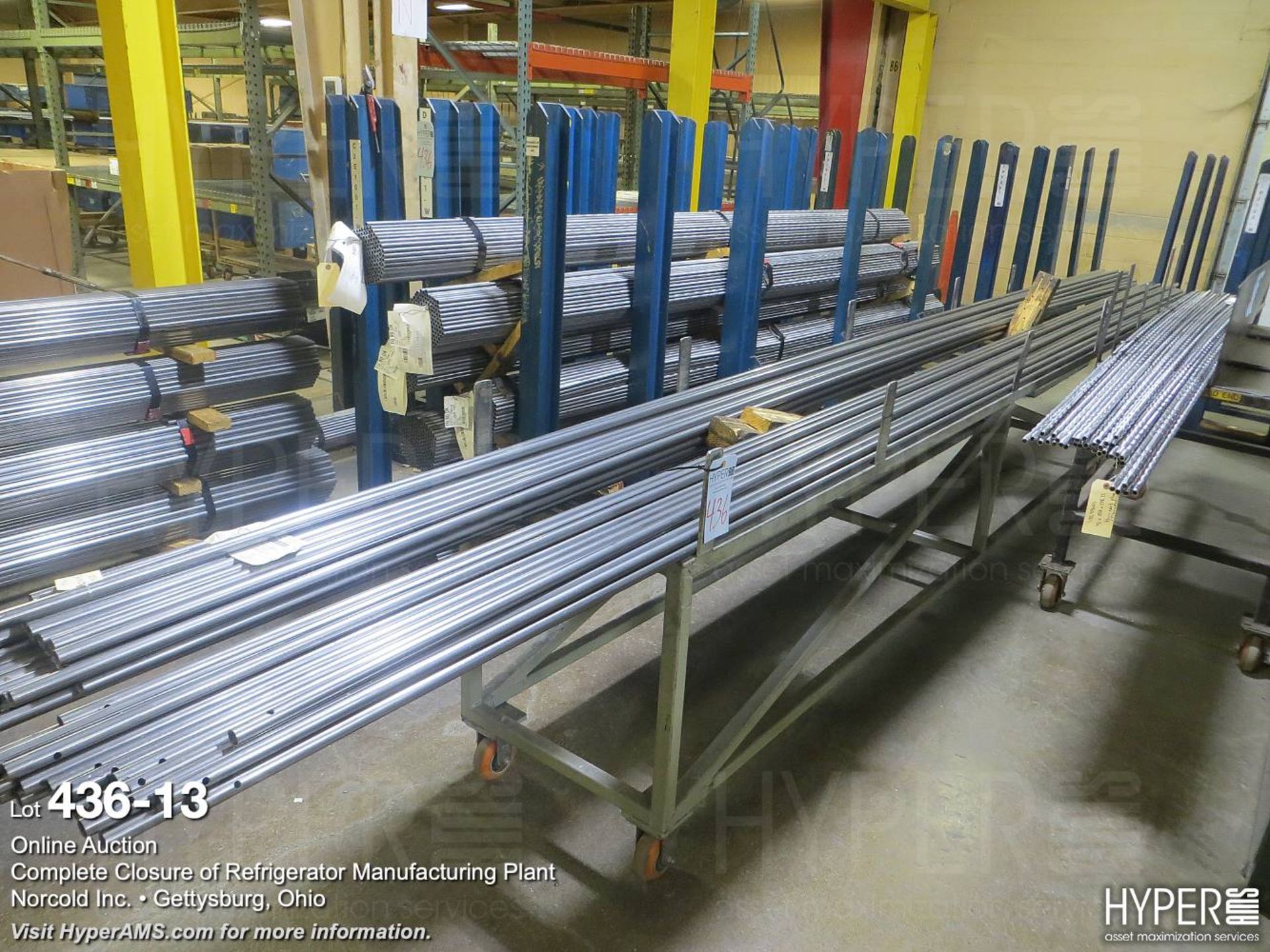 (lot) 10' steel stock racks w/tubing - Image 14 of 16