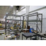 (2) sections pallet rack & contents