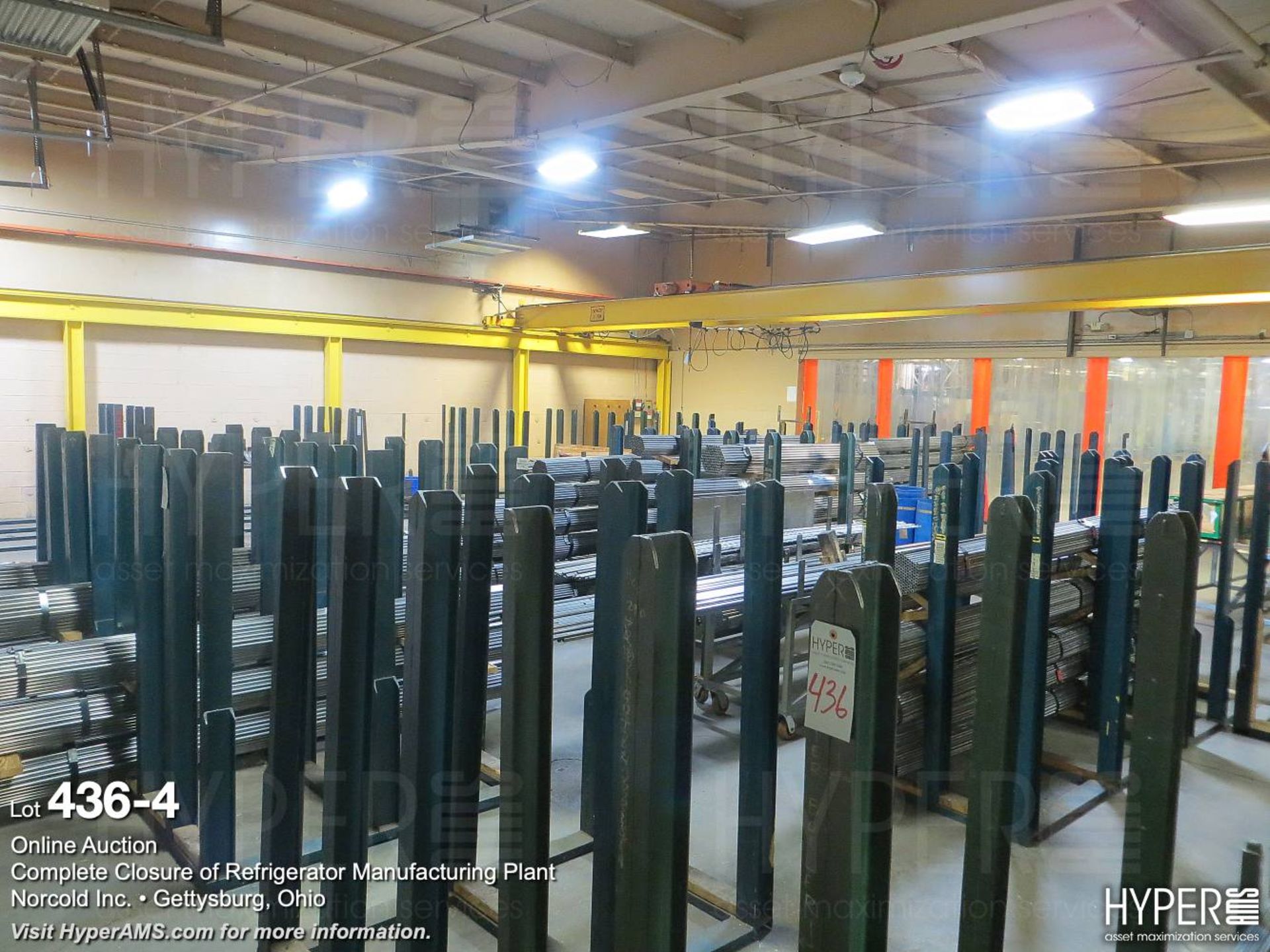(lot) 10' steel stock racks w/tubing - Image 5 of 16