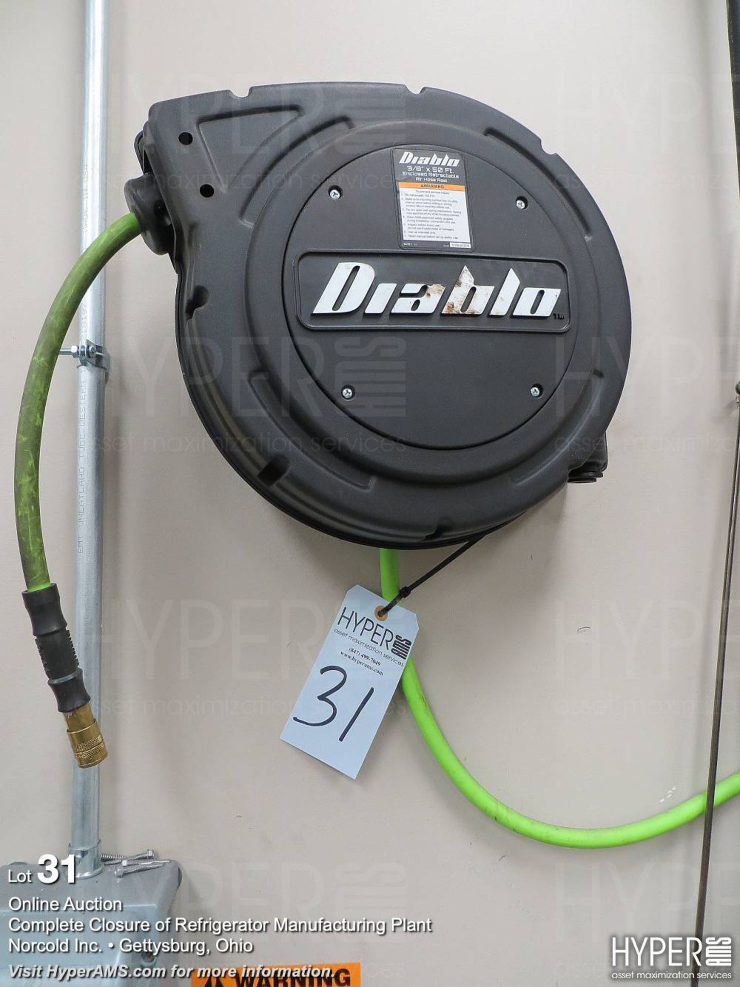 Diablo 3/8 in X 50ft retractable air hose