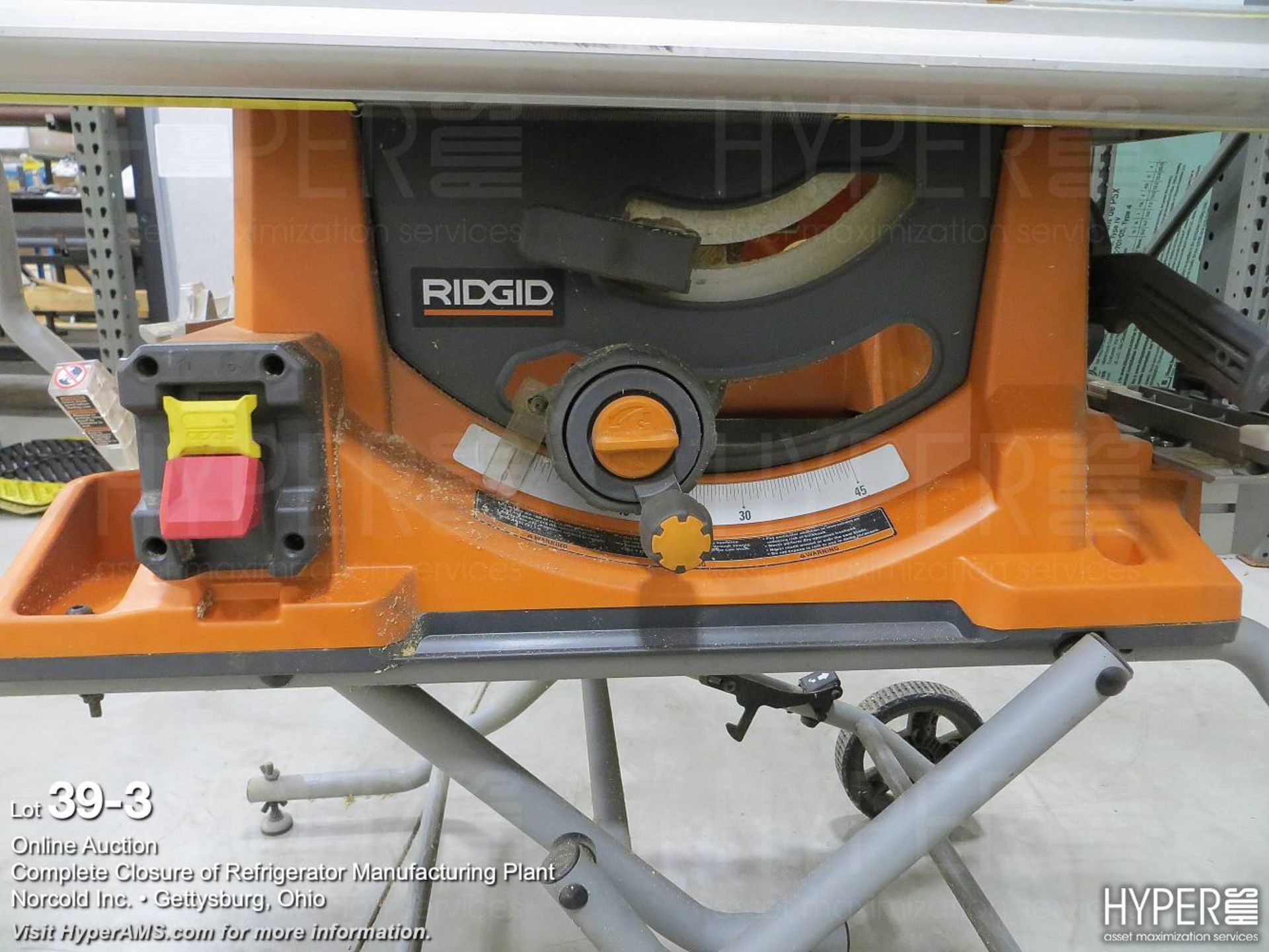 RIDGID 10" portable table saw - Image 4 of 5