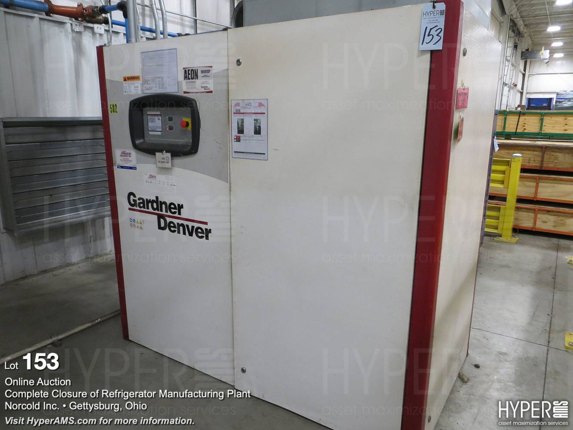 Gardner Denver 100hp air compressor L55