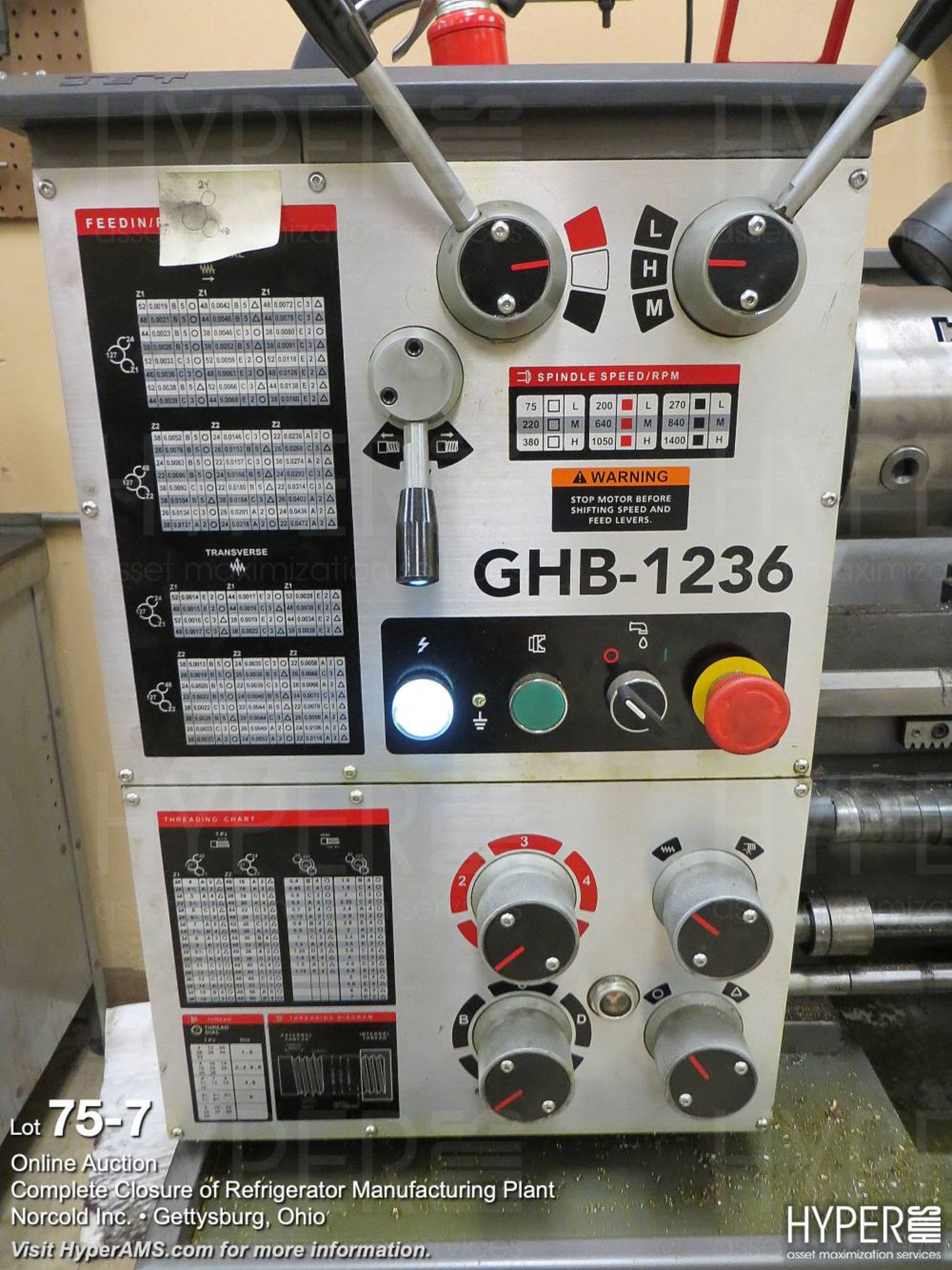 Jet GHB-1236 geared head bench lathe - Image 7 of 10