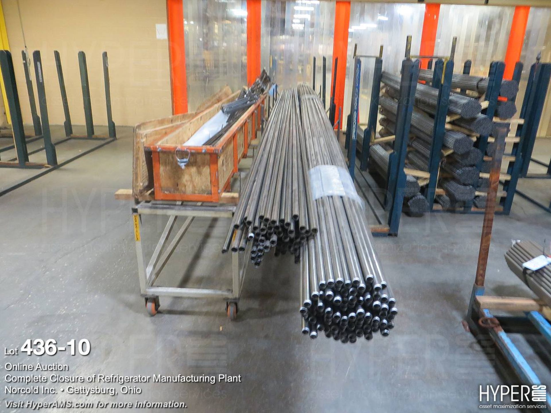(lot) 10' steel stock racks w/tubing - Image 11 of 16
