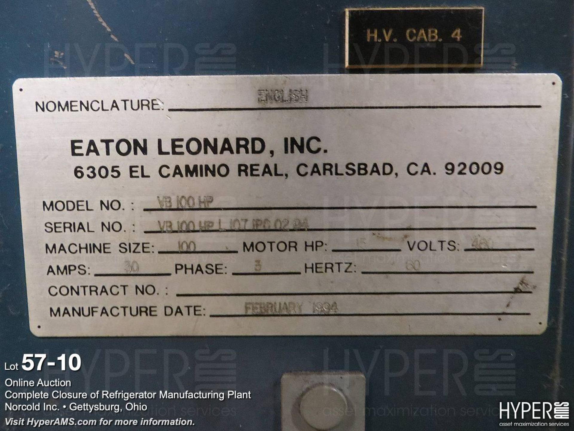 Eaton Leonard VB100 Vectorbend CNC tube bender - Image 10 of 12