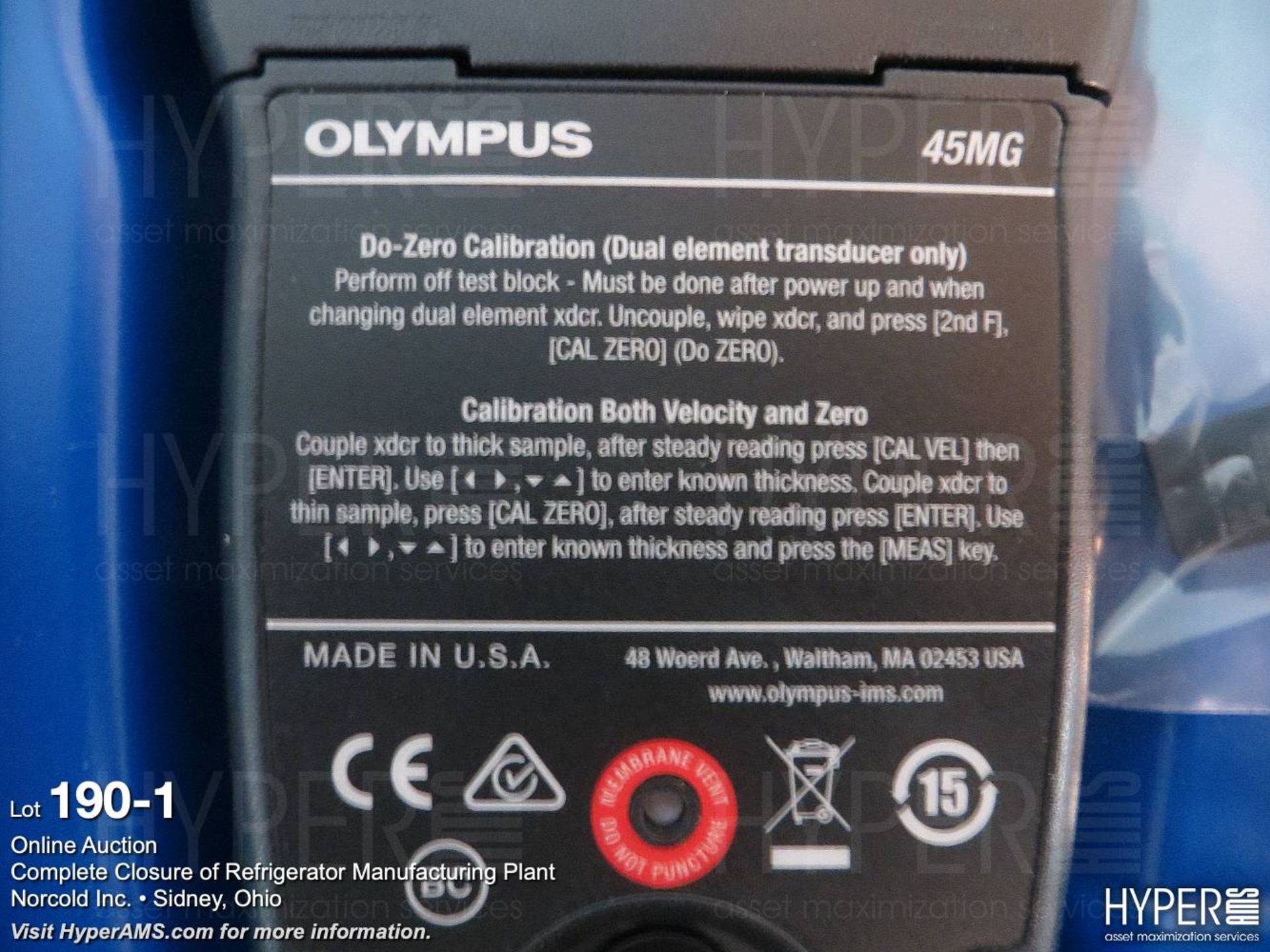 Olympus 45 MG ultrasonic thickness gauge - Image 2 of 2