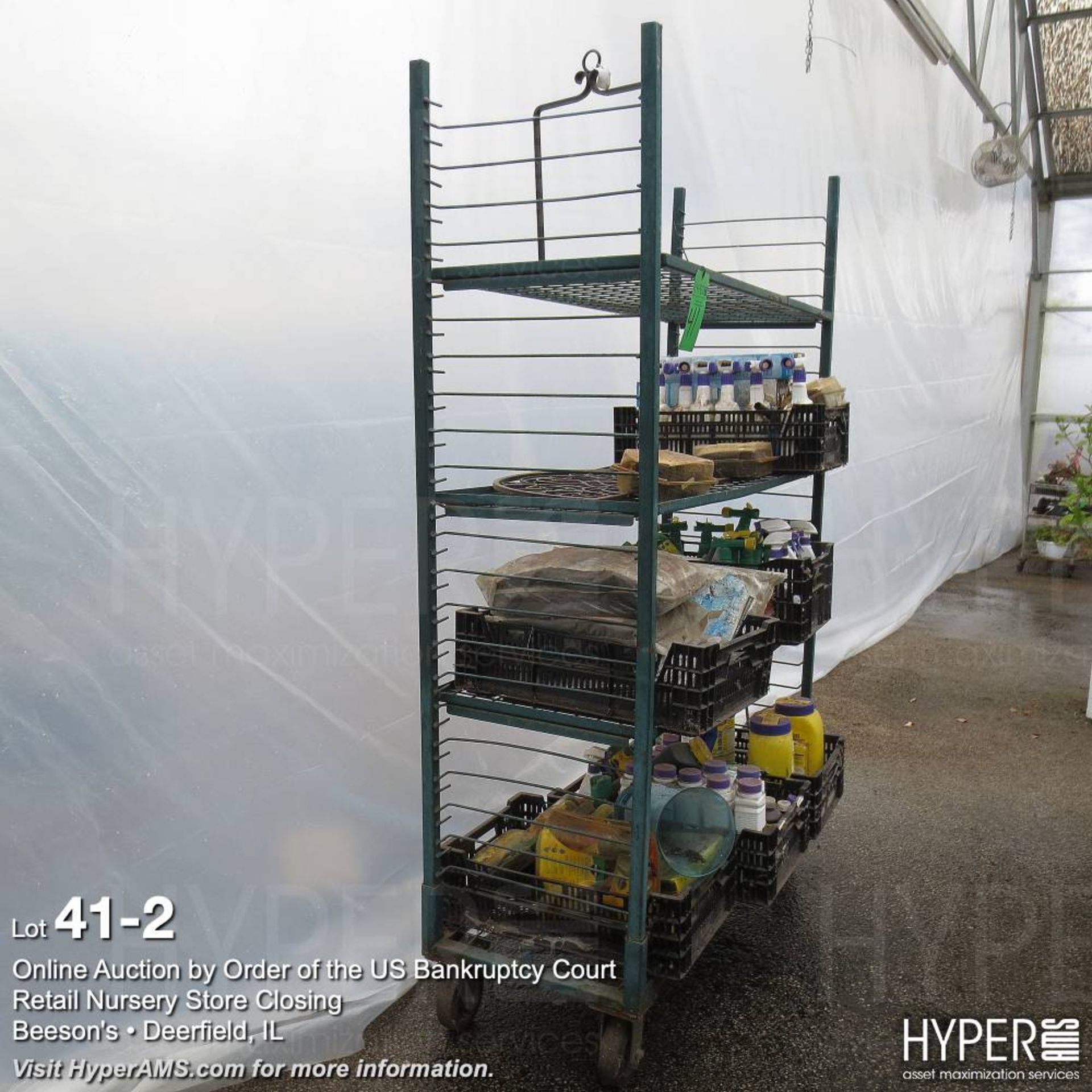 Adjustable wire shelf cart - Image 2 of 2