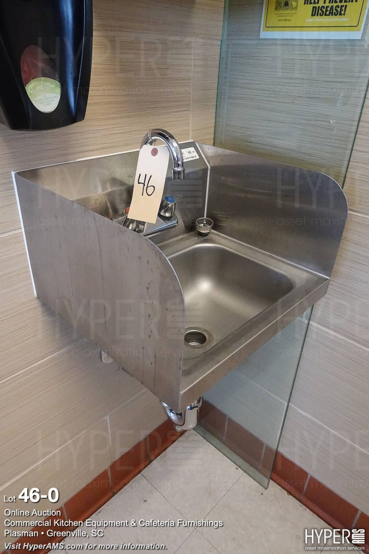 John Boos wall-mount stainless steel hand sink