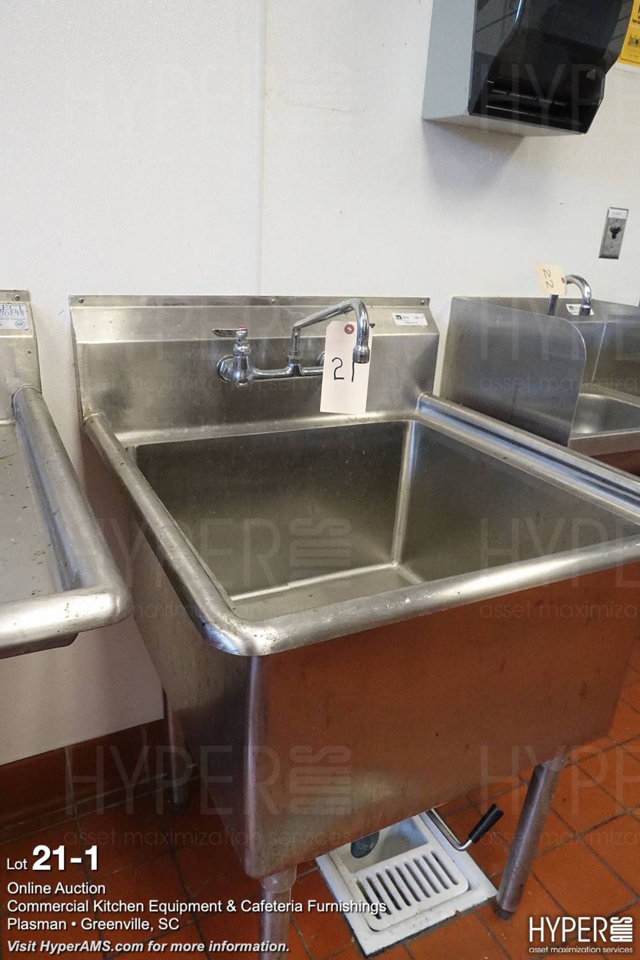 John Boos free standing stainless sink - Image 2 of 4