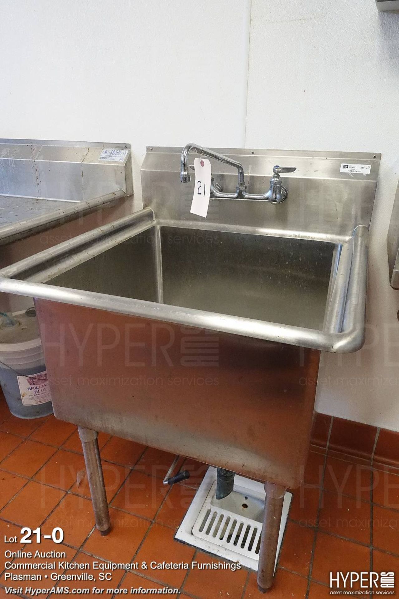 John Boos free standing stainless sink