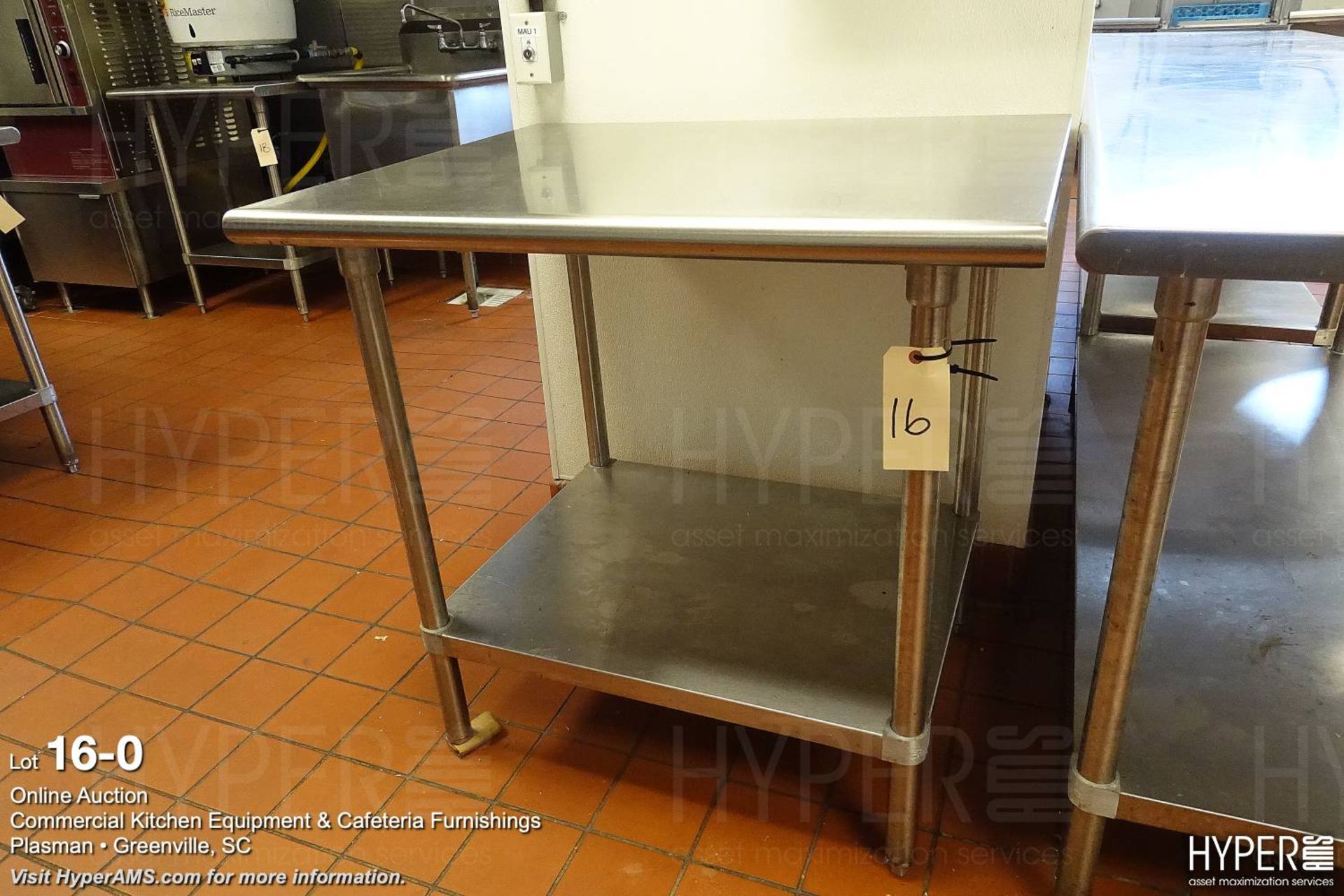 Stainless steel work table 30" x 36"