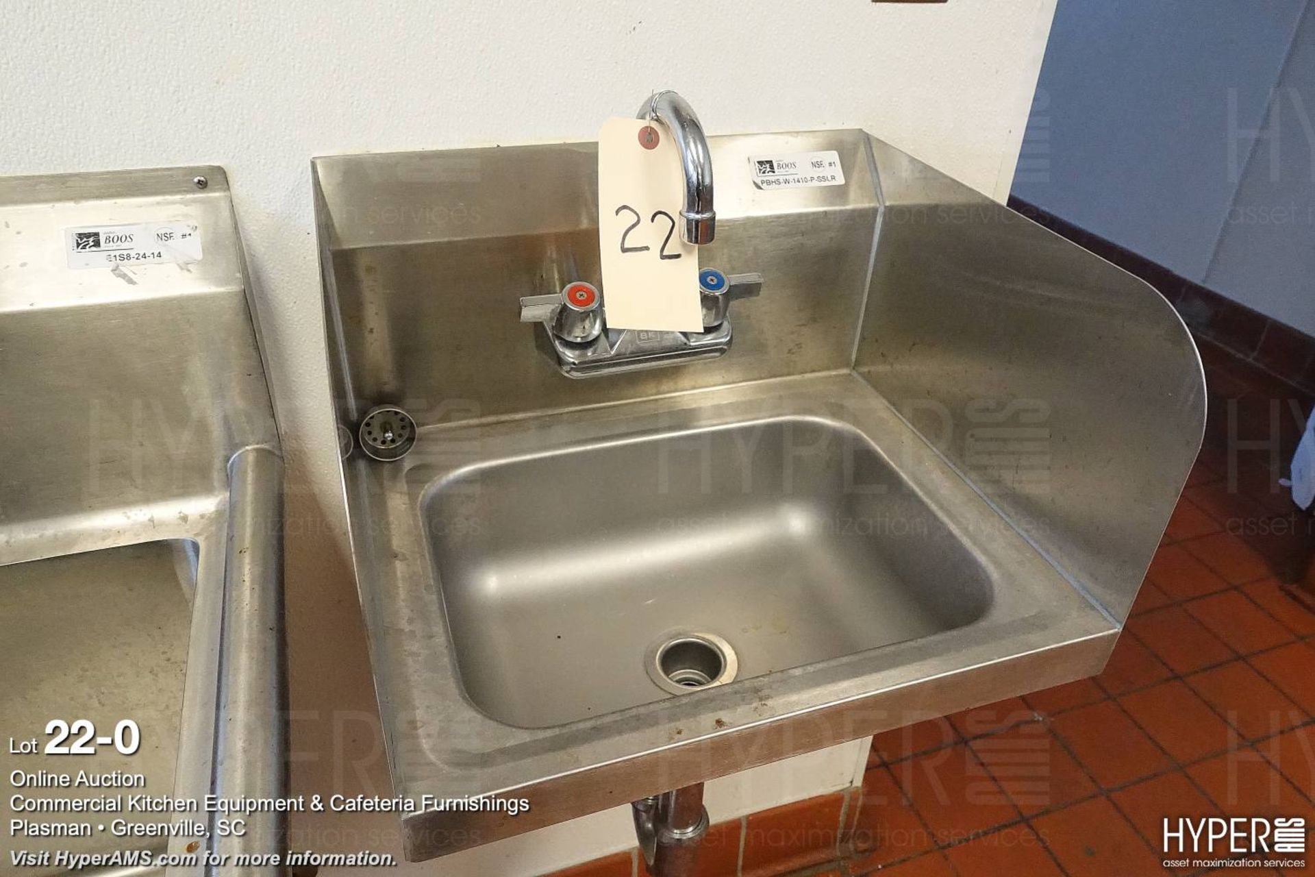 John Boos wall-mount stainless steel hand sink