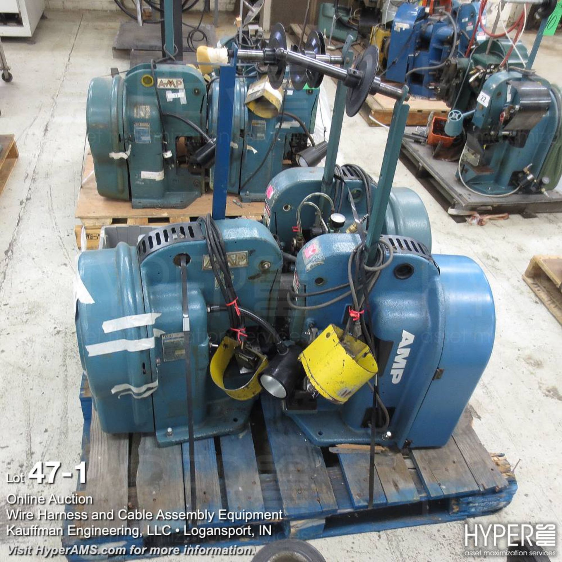 (3) AMP terminating crimper press