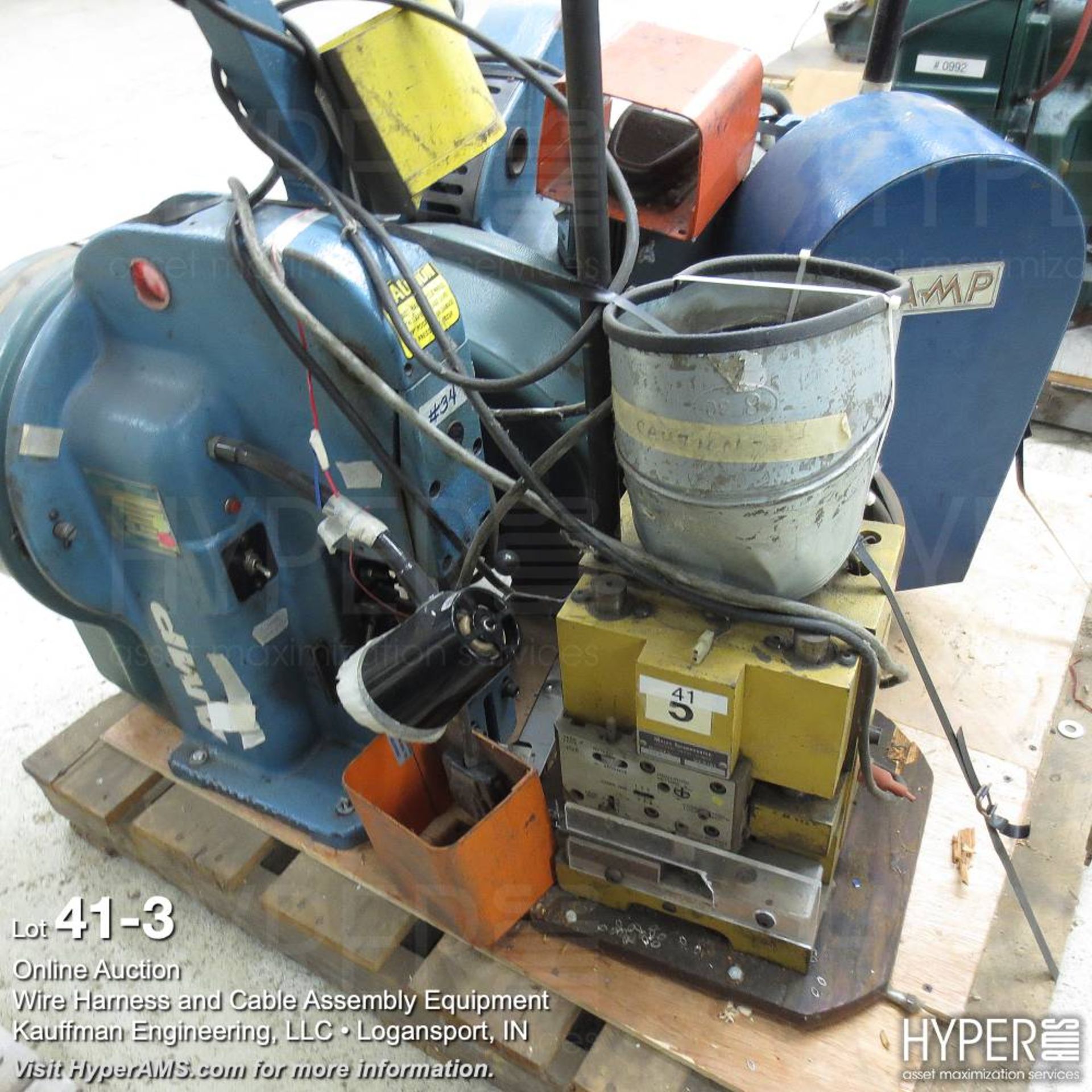 (3) AMP terminating crimper press and other press - Image 3 of 3