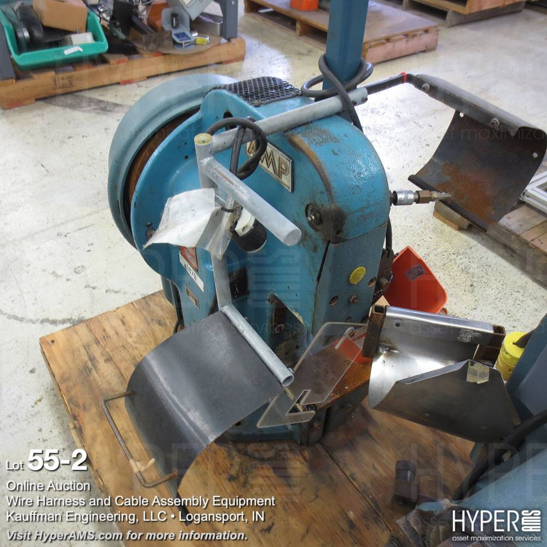 (2) AMP terminating crimper press - Image 2 of 4