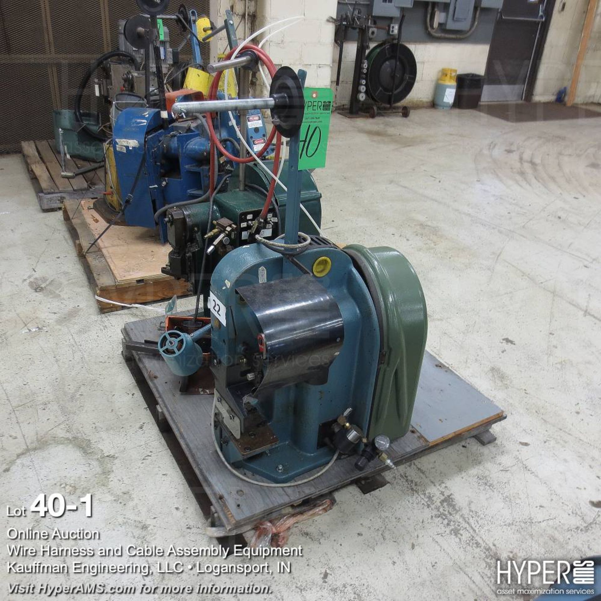 (2) AMP terminating crimper press