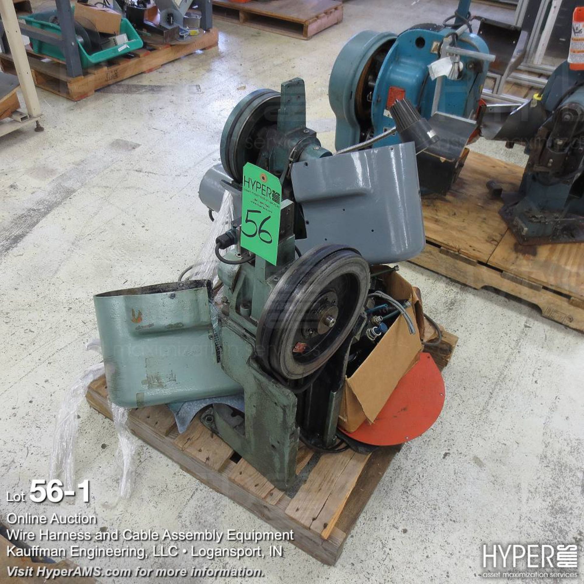 (2) AMP terminating crimper press