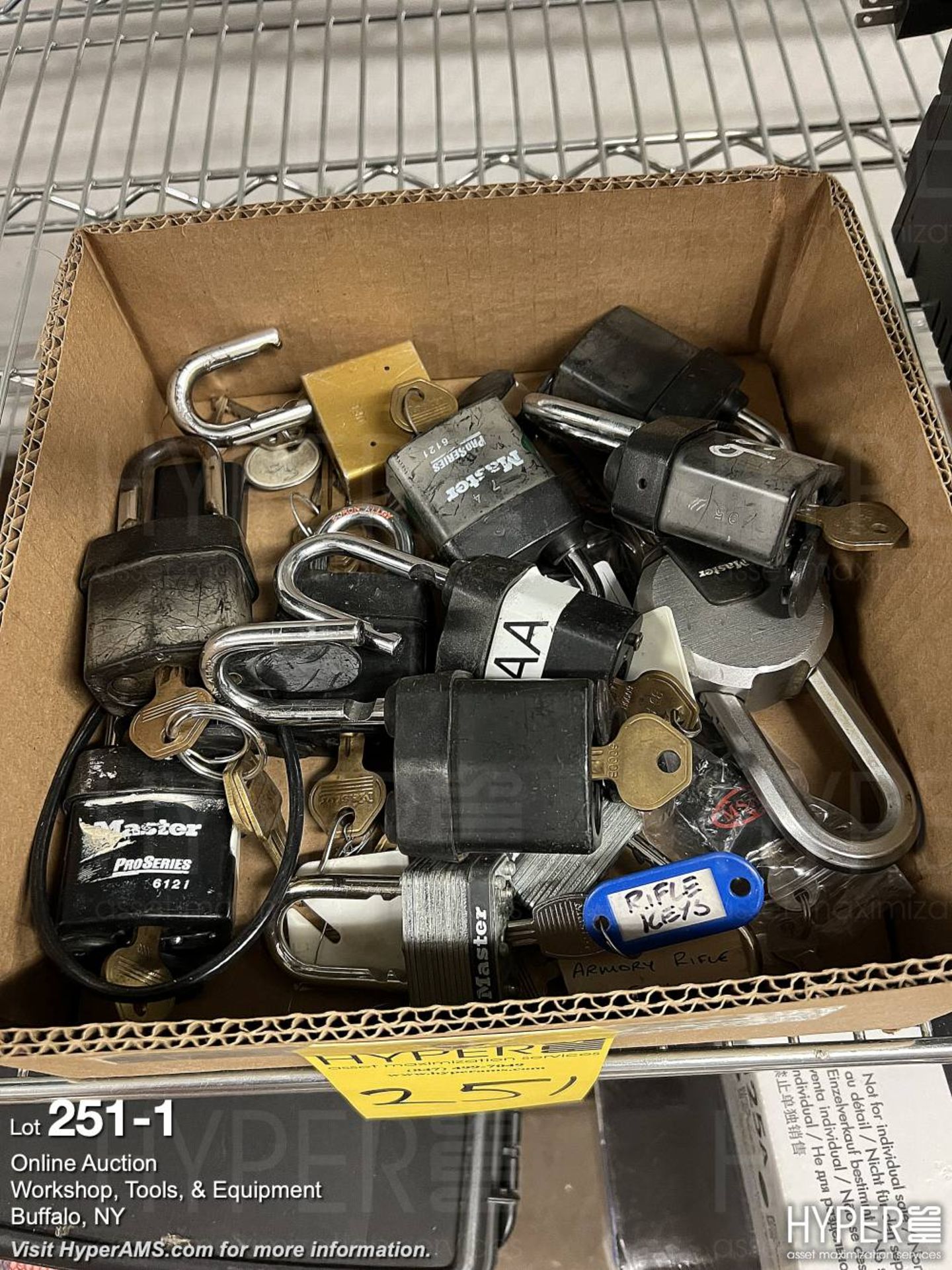 Misc lot of heavy duty keyed padlocks