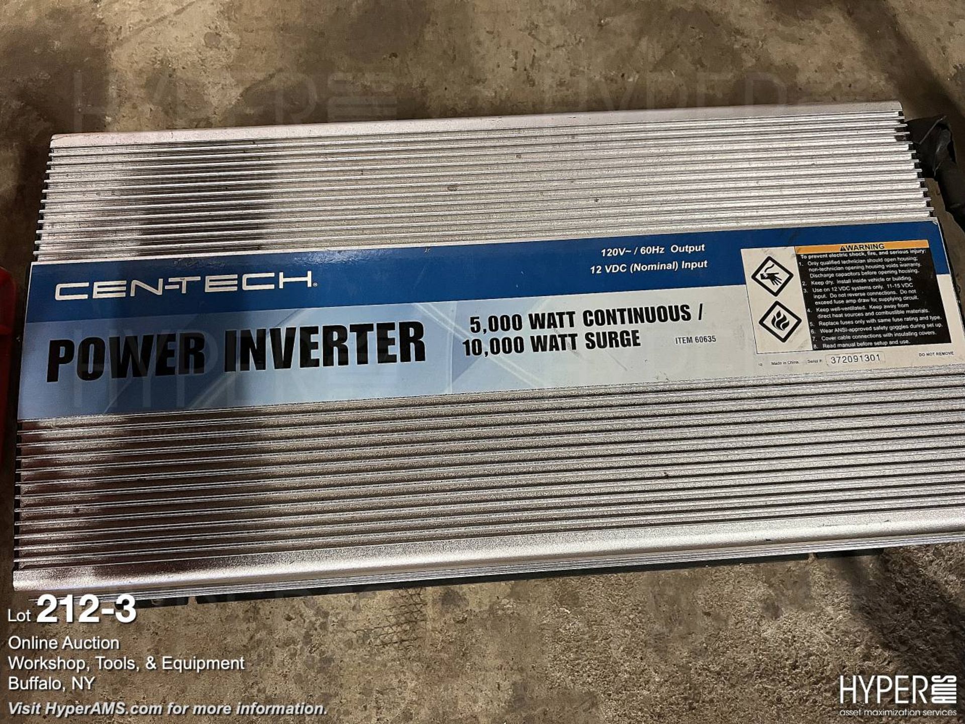 CCN-Tech 5,000 watt power inverter, batteries - Image 2 of 12