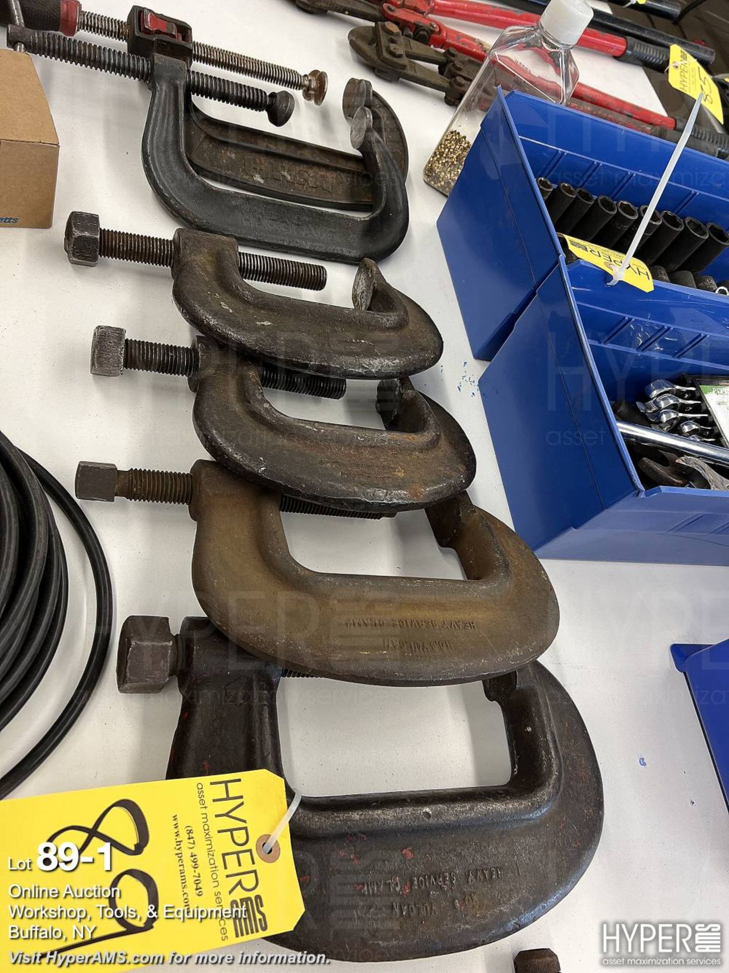 Lot of (7) "C" clamps