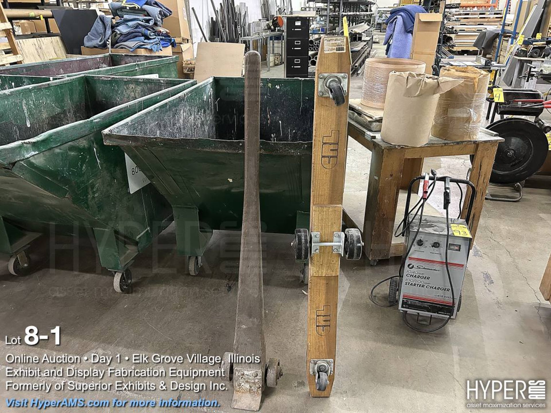 CNL glass dolly, pry lever bar