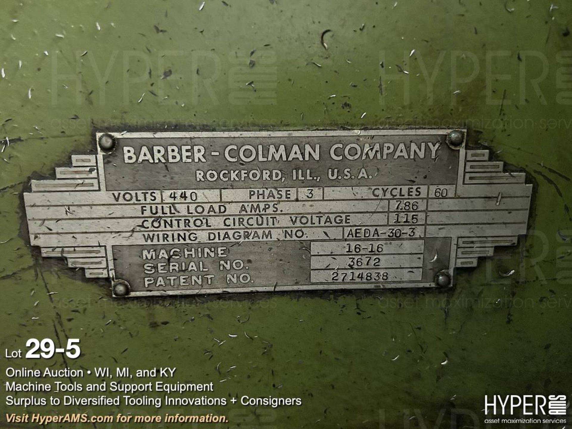 Barber Coleman 16-16 gear hobber - Bild 5 aus 5